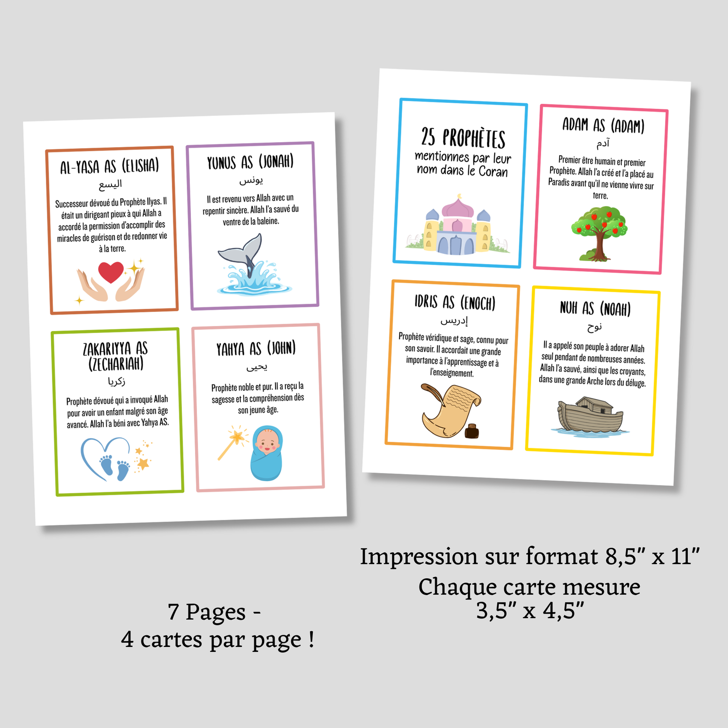 25 Prophètes de l’Islam Cartes Flash Enfants PDF