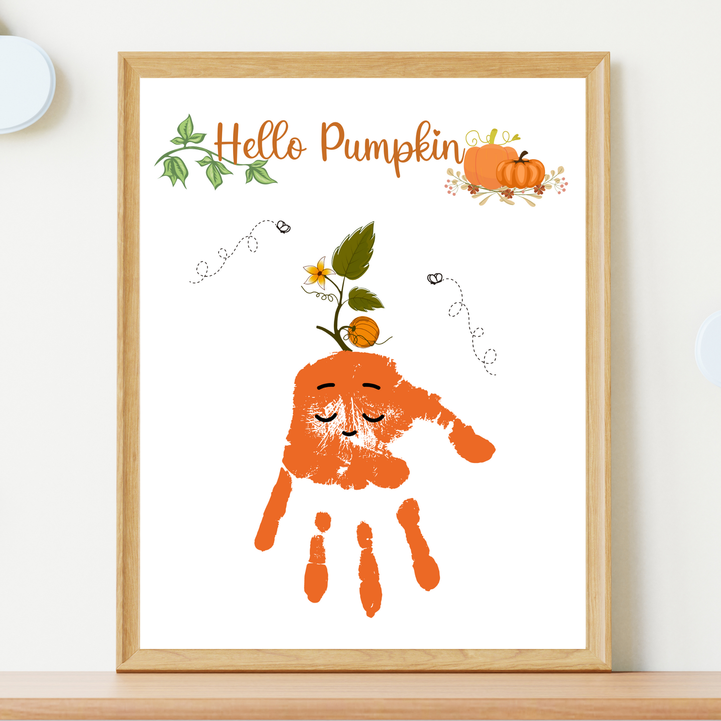 Thanksgiving Handprint Crafts, Preschool Pumpkin Autumn Art Project for Kids Toddler Kindergarten Baby School Activity