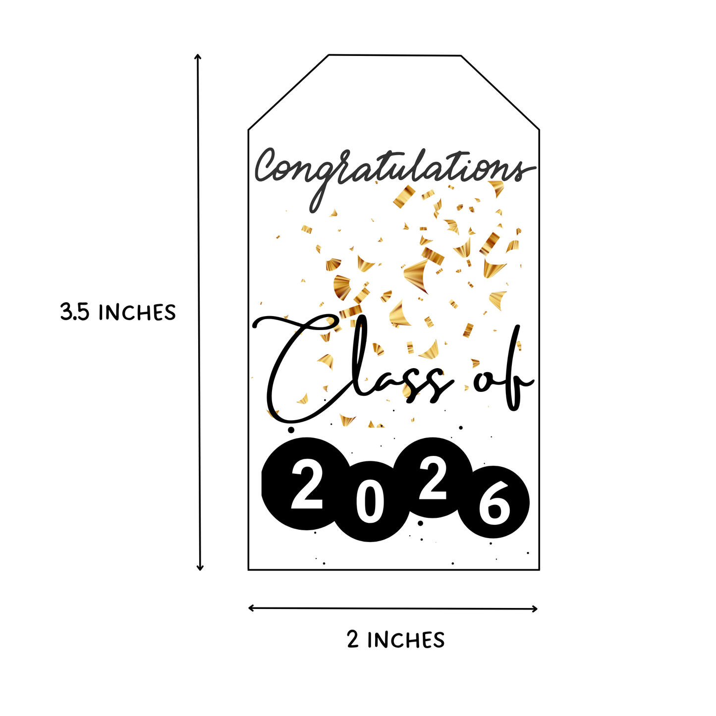 Printable Graduation Gift Tags, 2026 Congrats Grad Tags Simple