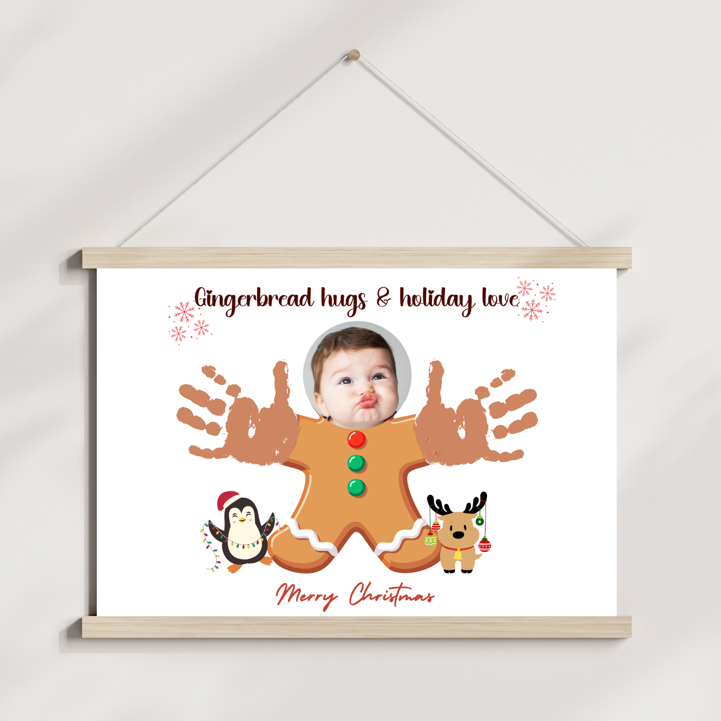 Christmas Handprint Photo Craft Kids Printable