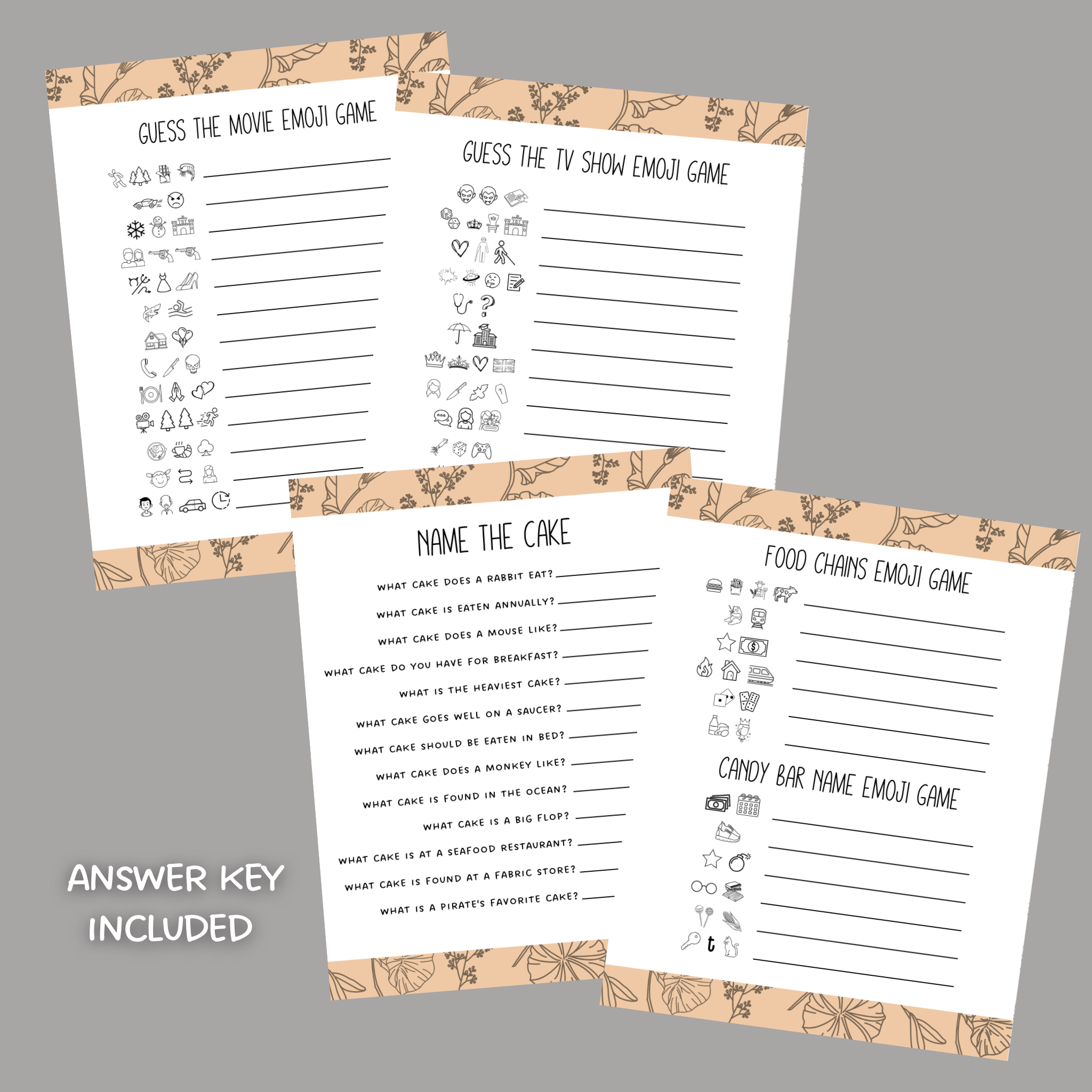 Dinner Party Games Printable, Icebreaker Questions, Adult Party Fun Co 