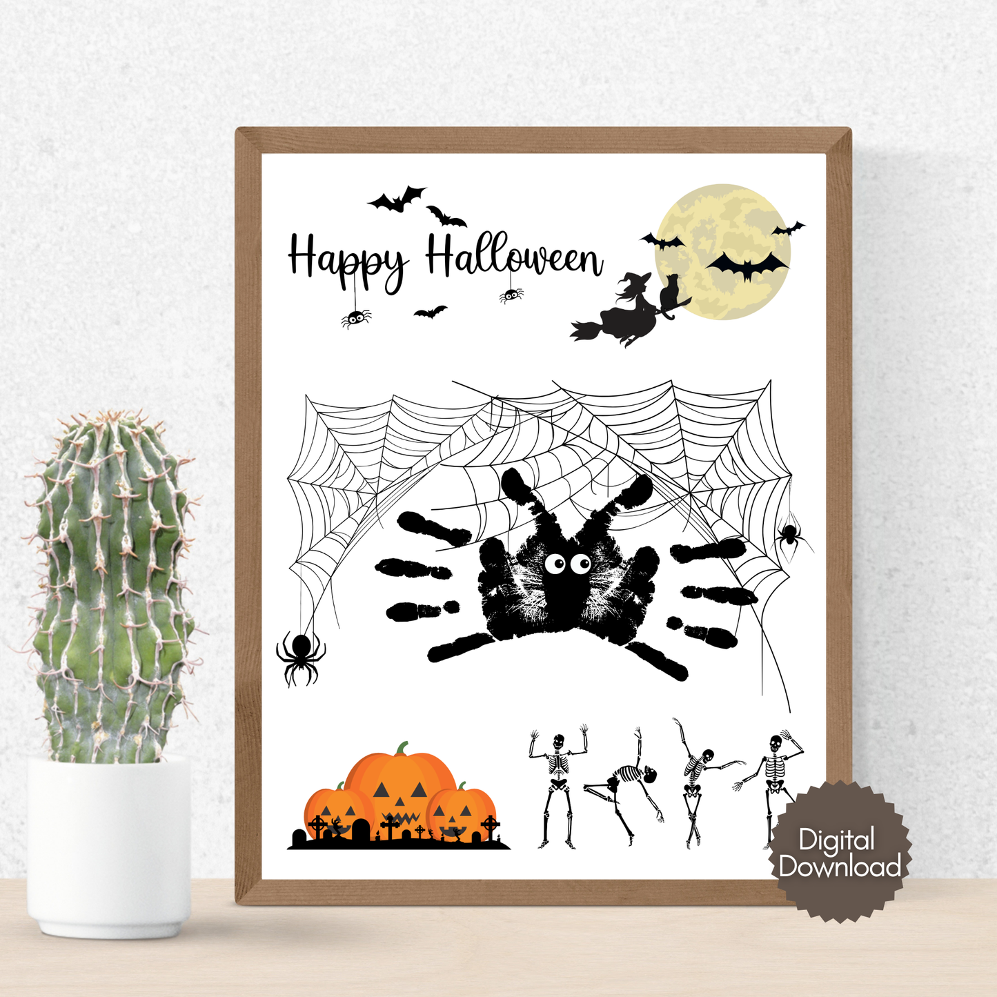 Happy Halloween Handprint Crafts, DIY Fall Art Activity for Kids