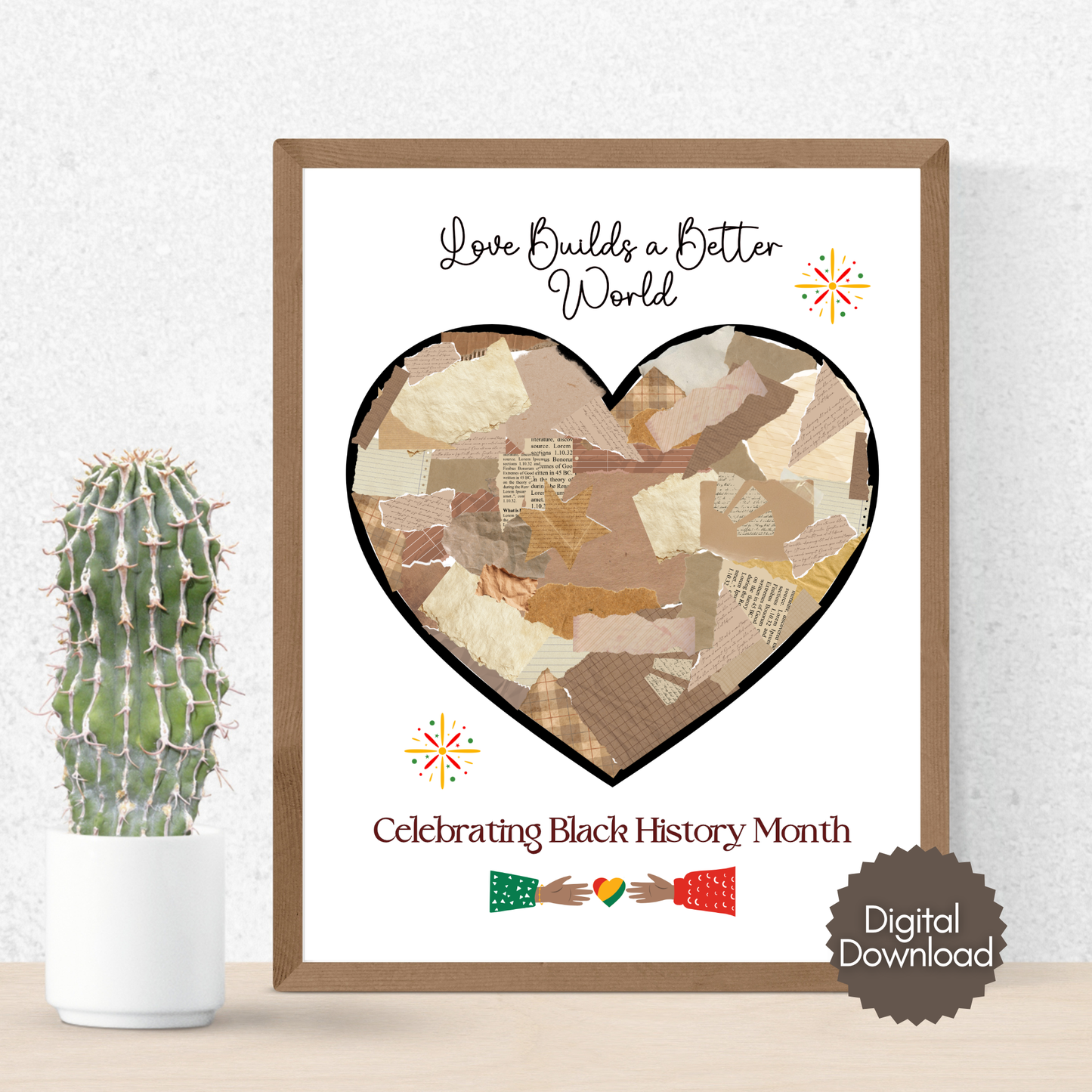 Black History Month Torn Paper Craft for Kids