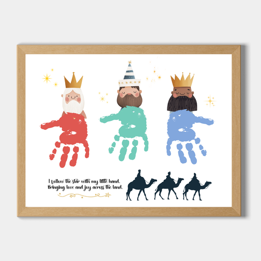 Three Kings Christmas Handprint Craft Printable