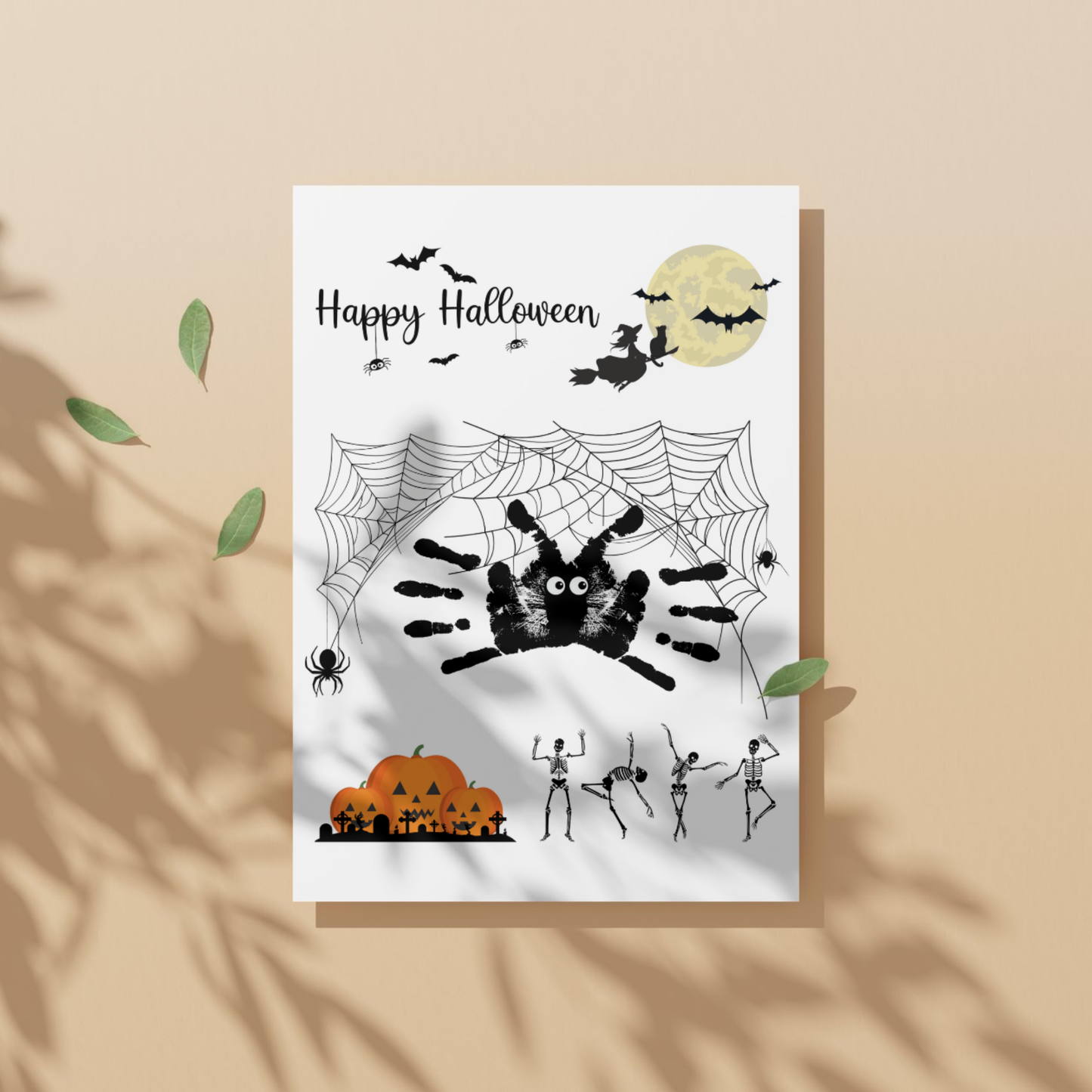 Happy Halloween Handprint Crafts, DIY Fall Art Activity for Kids