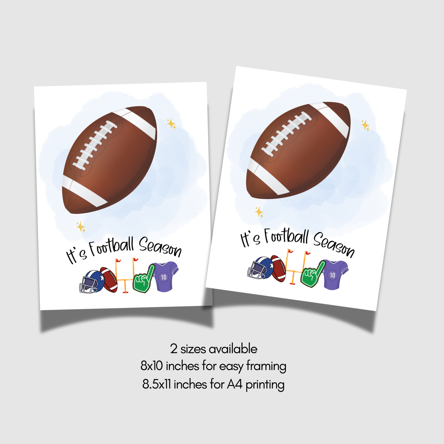 Football Handprint Craft Printable for Kids