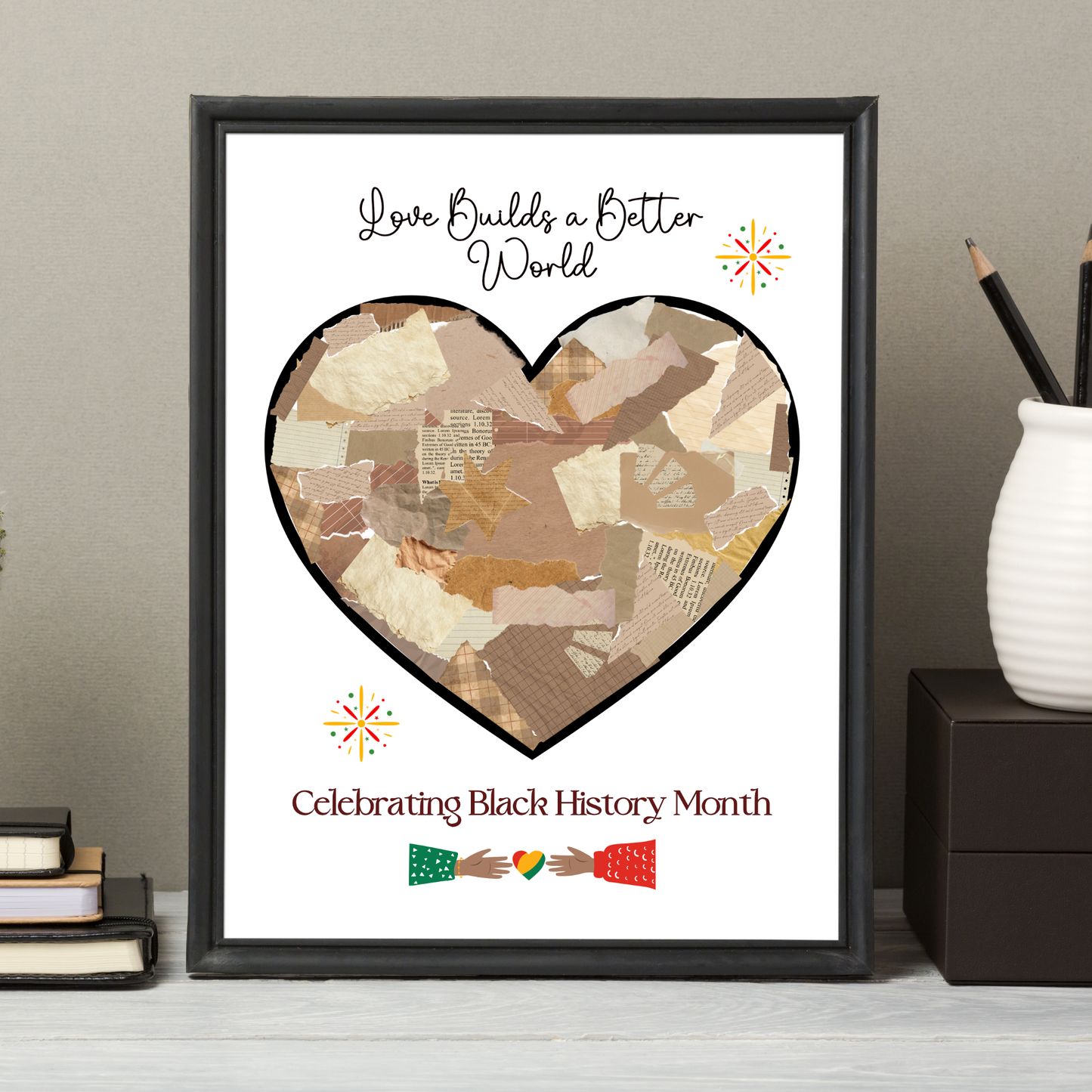Black History Month Torn Paper Craft for Kids