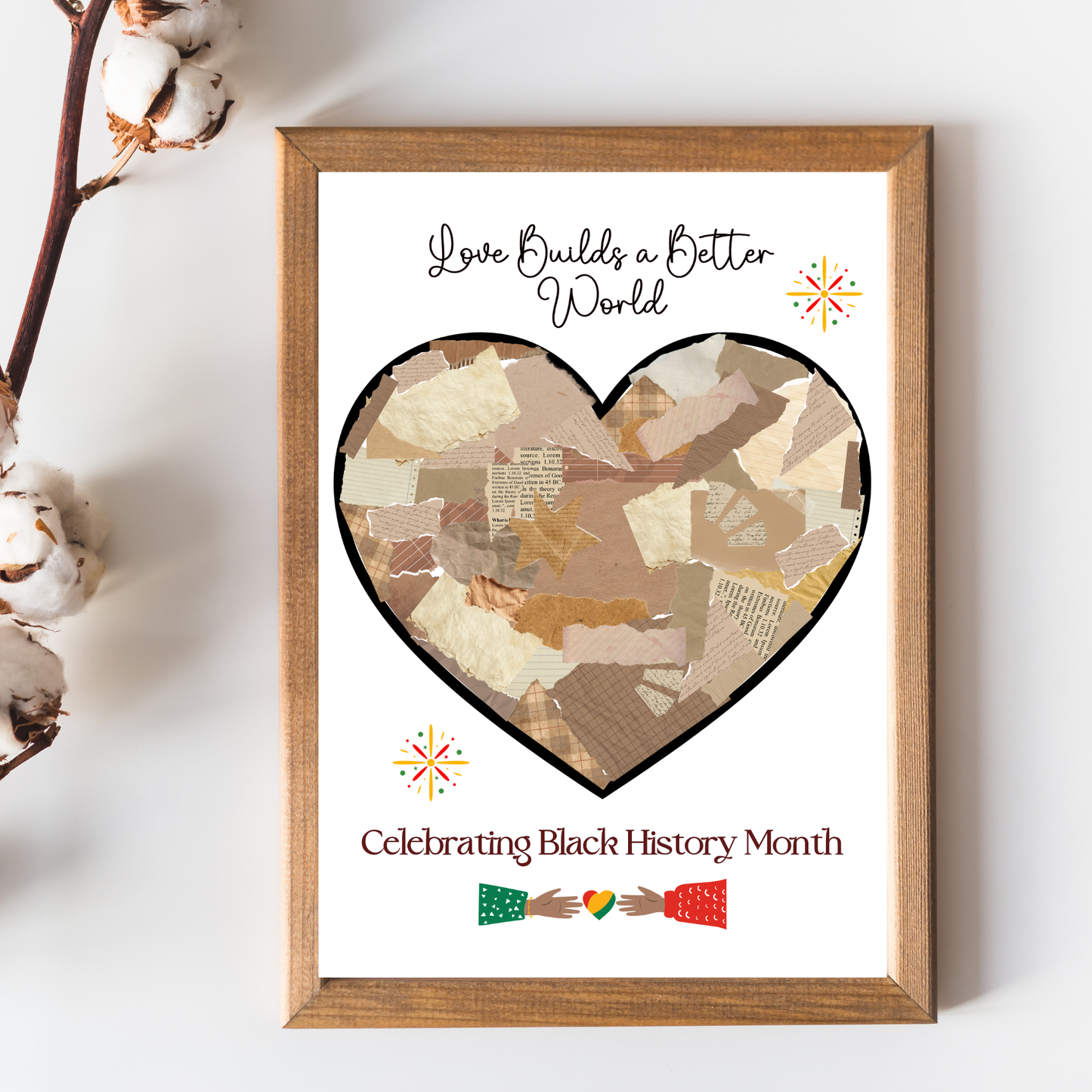 Black History Month Torn Paper Craft for Kids