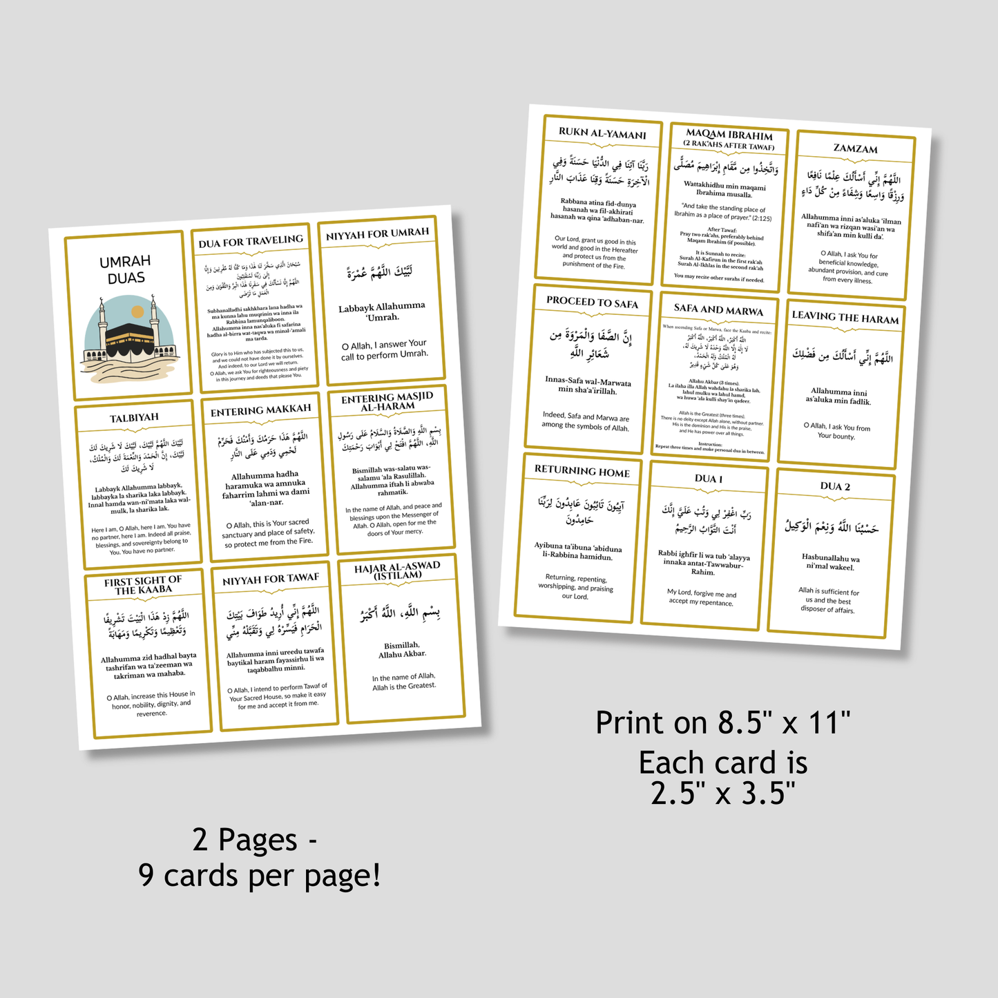 Printable Umrah Dua Flash Cards Step-by-Step Umrah Guide