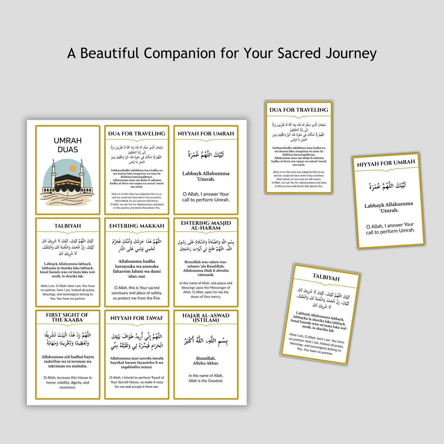 Printable Umrah Dua Flash Cards Step-by-Step Umrah Guide