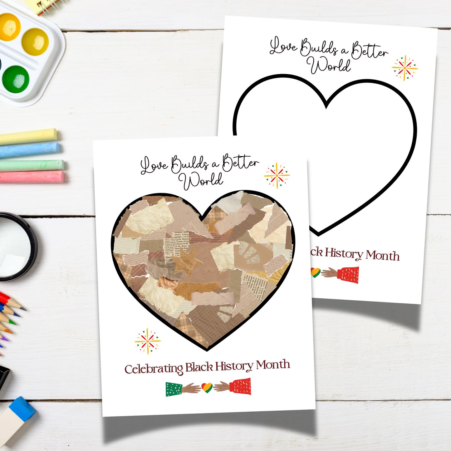 Black History Month Torn Paper Craft for Kids