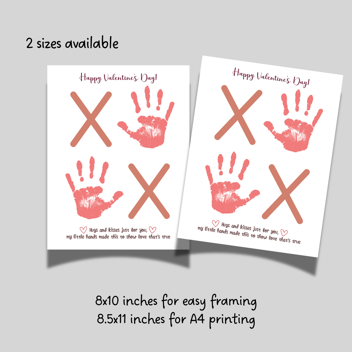 Valentines Day Handprint Holiday Crafts Printable, DIY Art for Kids ...