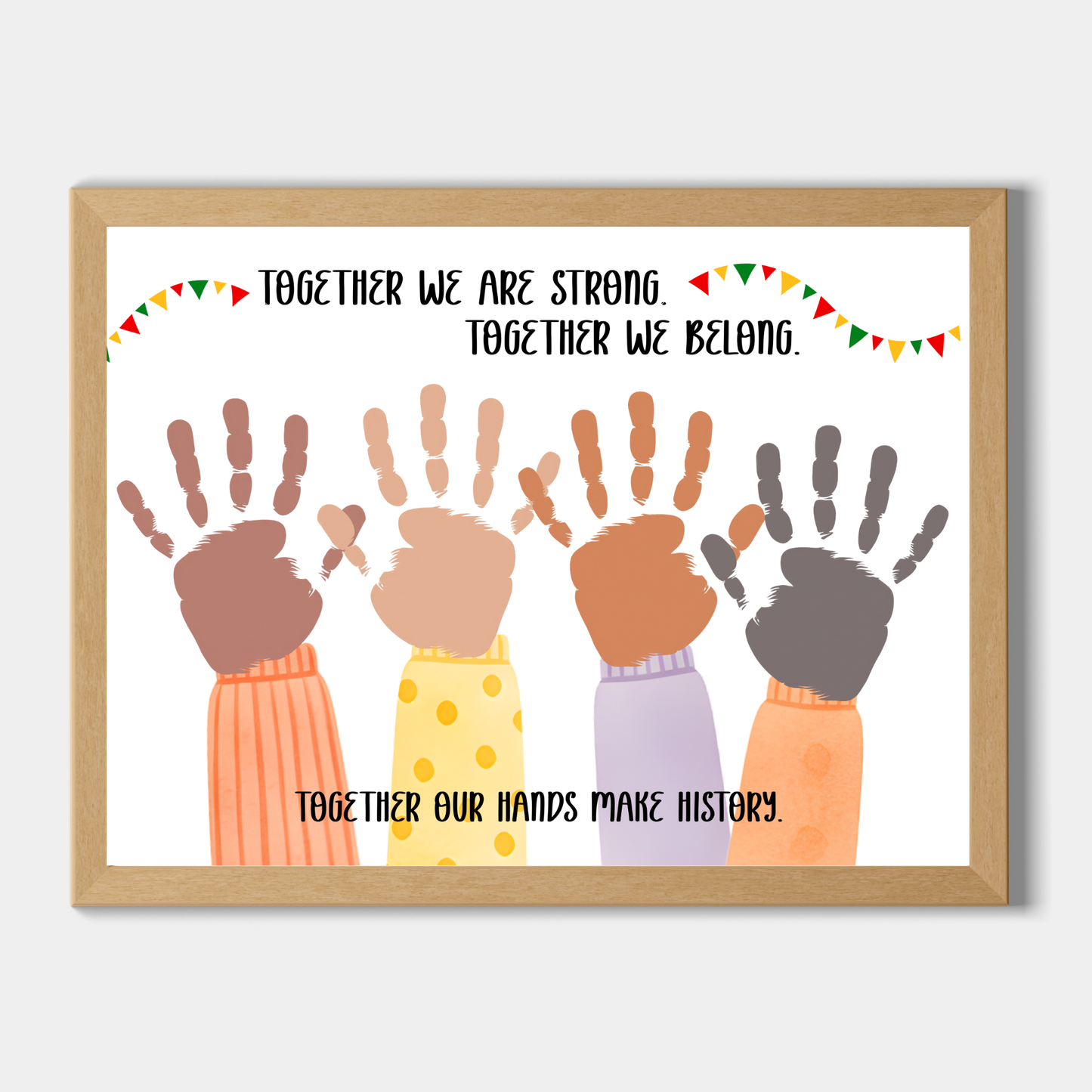 Diversity Handprint Craft for Kids BHM Juneteenth Activity