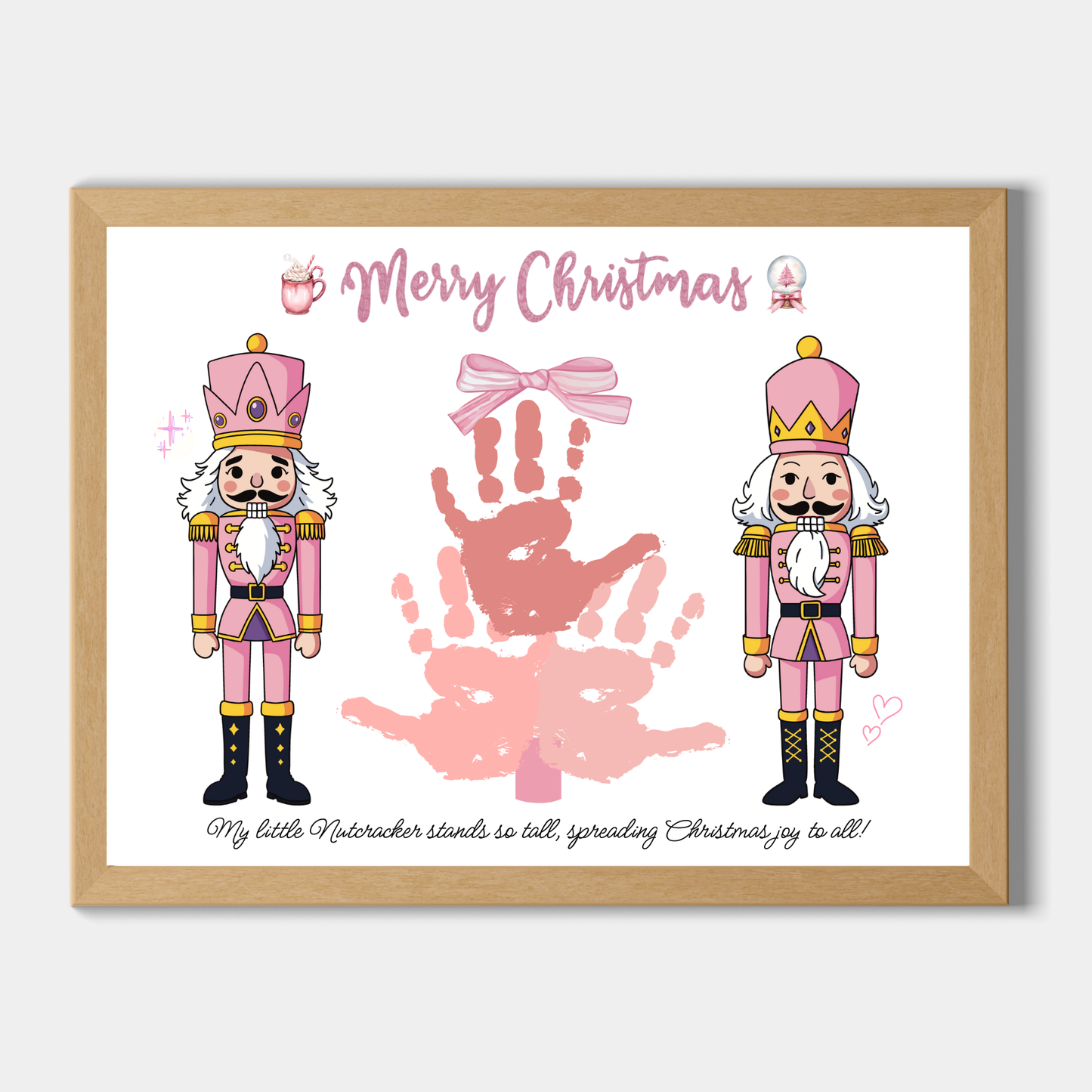 Nutcracker Christmas Tree Handprint Craft Printable