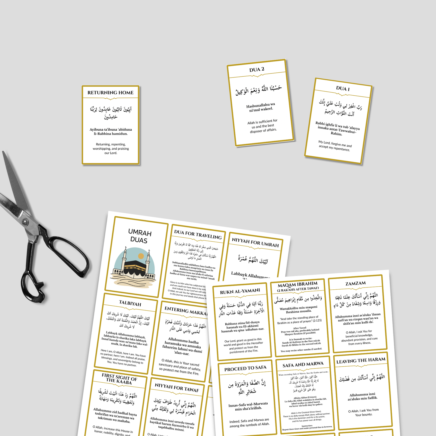 Printable Umrah Dua Flash Cards Step-by-Step Umrah Guide