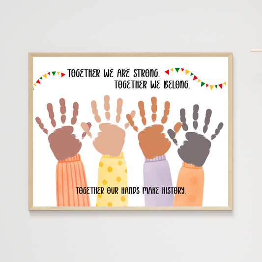 Diversity Handprint Craft for Kids BHM Juneteenth Activity