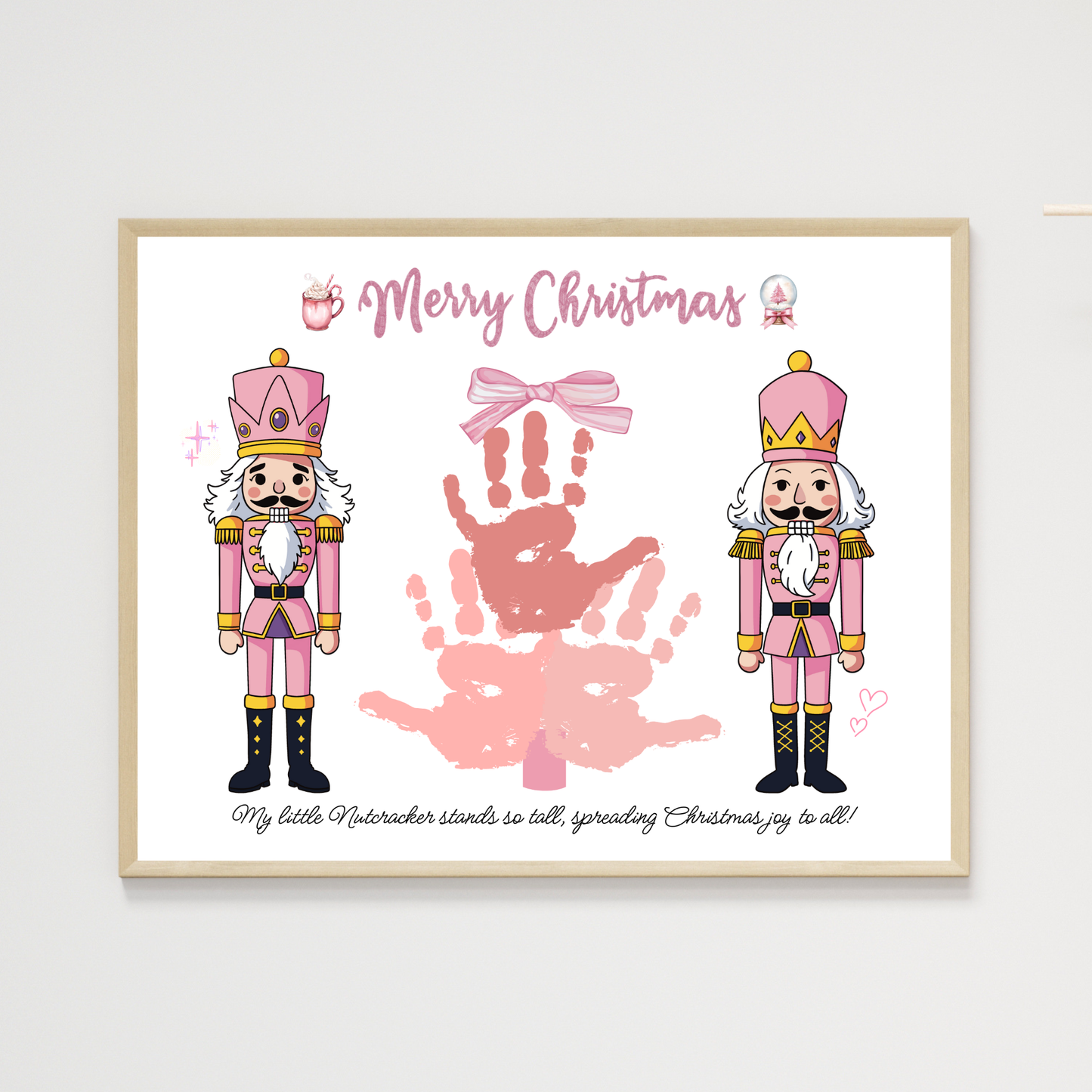 Nutcracker Christmas Tree Handprint Craft Printable