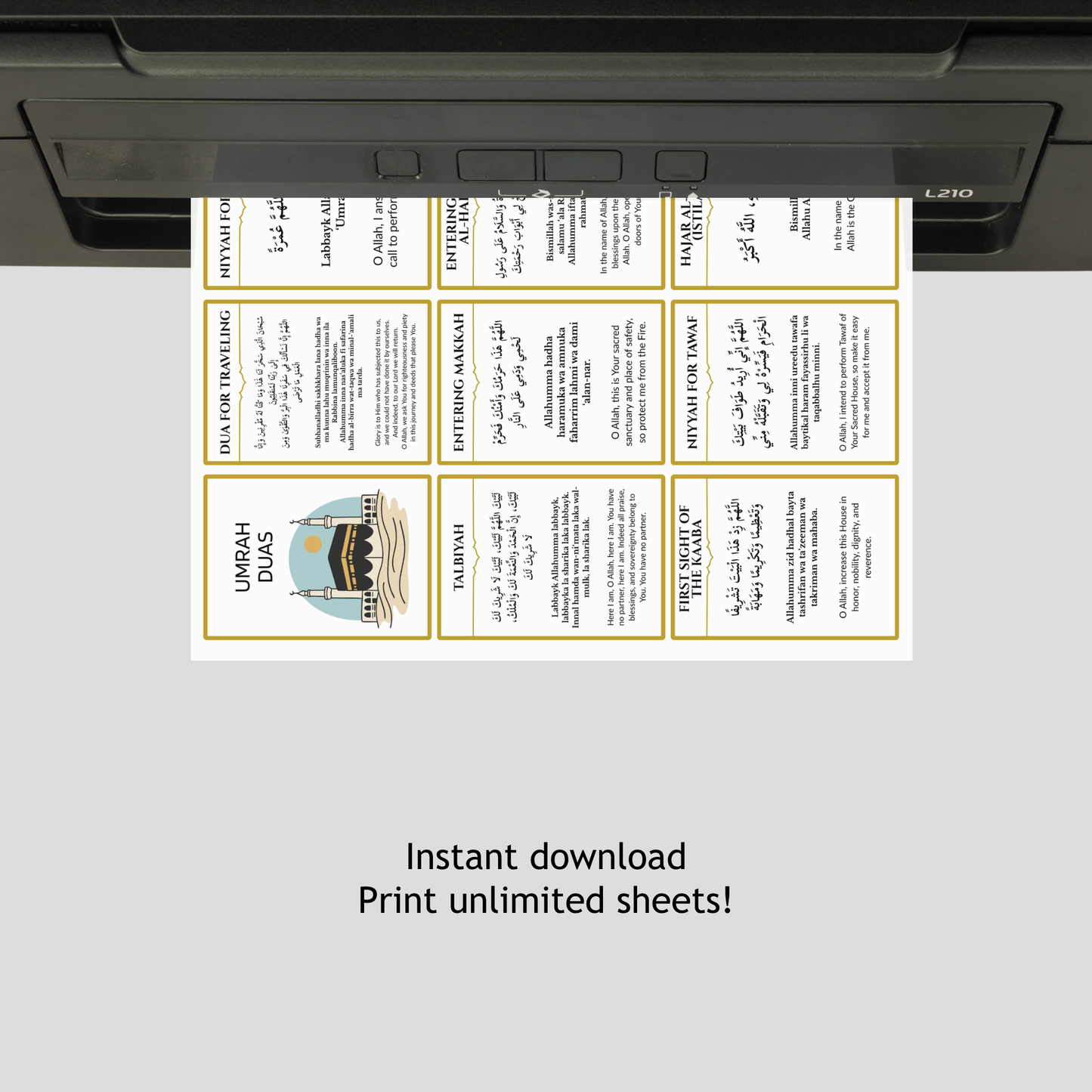 Printable Umrah Dua Flash Cards Step-by-Step Umrah Guide