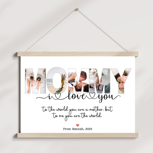 Custom Mommy Photo Collage Printable, Personalized Gift for Mom from Kids