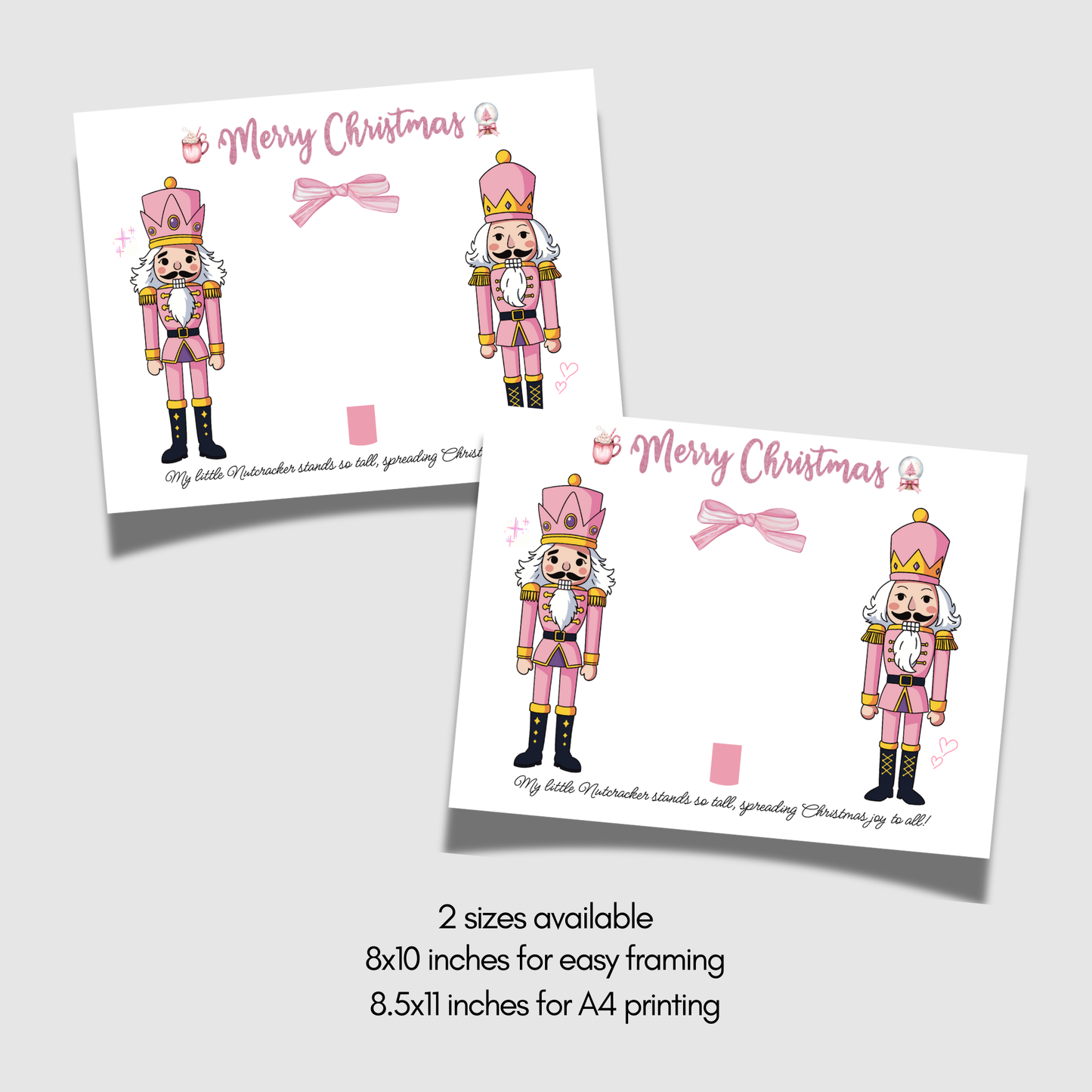 Nutcracker Christmas Tree Handprint Craft Printable