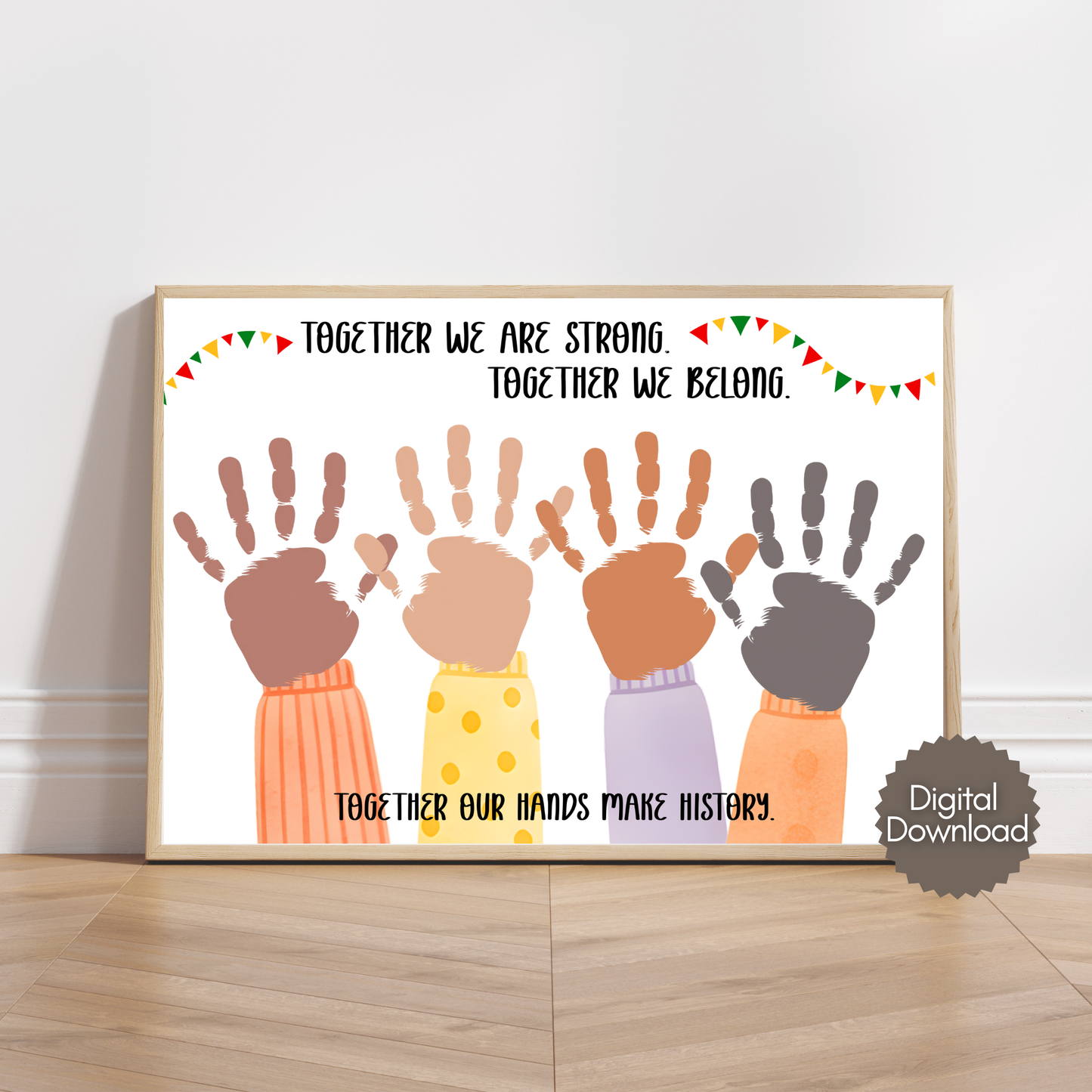 Diversity Handprint Craft for Kids BHM Juneteenth Activity