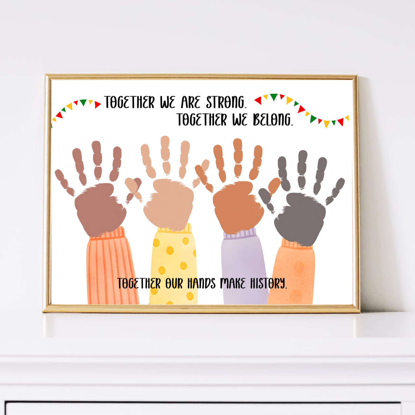 Diversity Handprint Craft for Kids BHM Juneteenth Activity