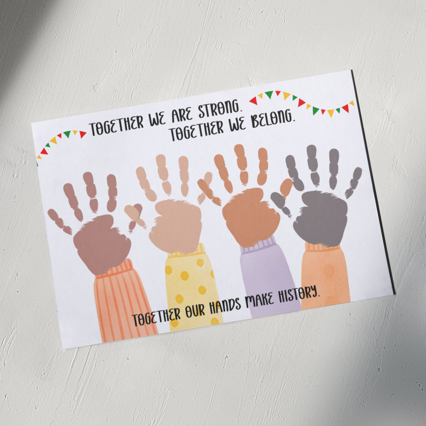 Diversity Handprint Craft for Kids BHM Juneteenth Activity