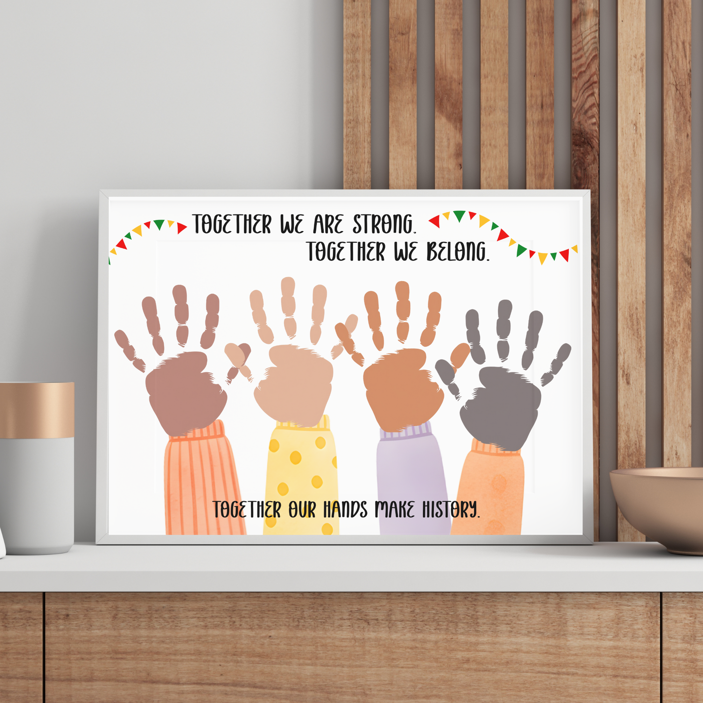 Diversity Handprint Craft for Kids BHM Juneteenth Activity