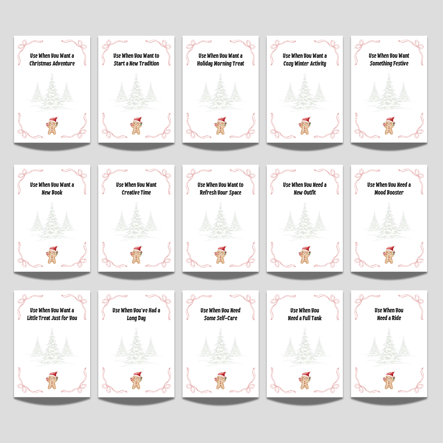 Xmas Gift Card Holder Book Printable