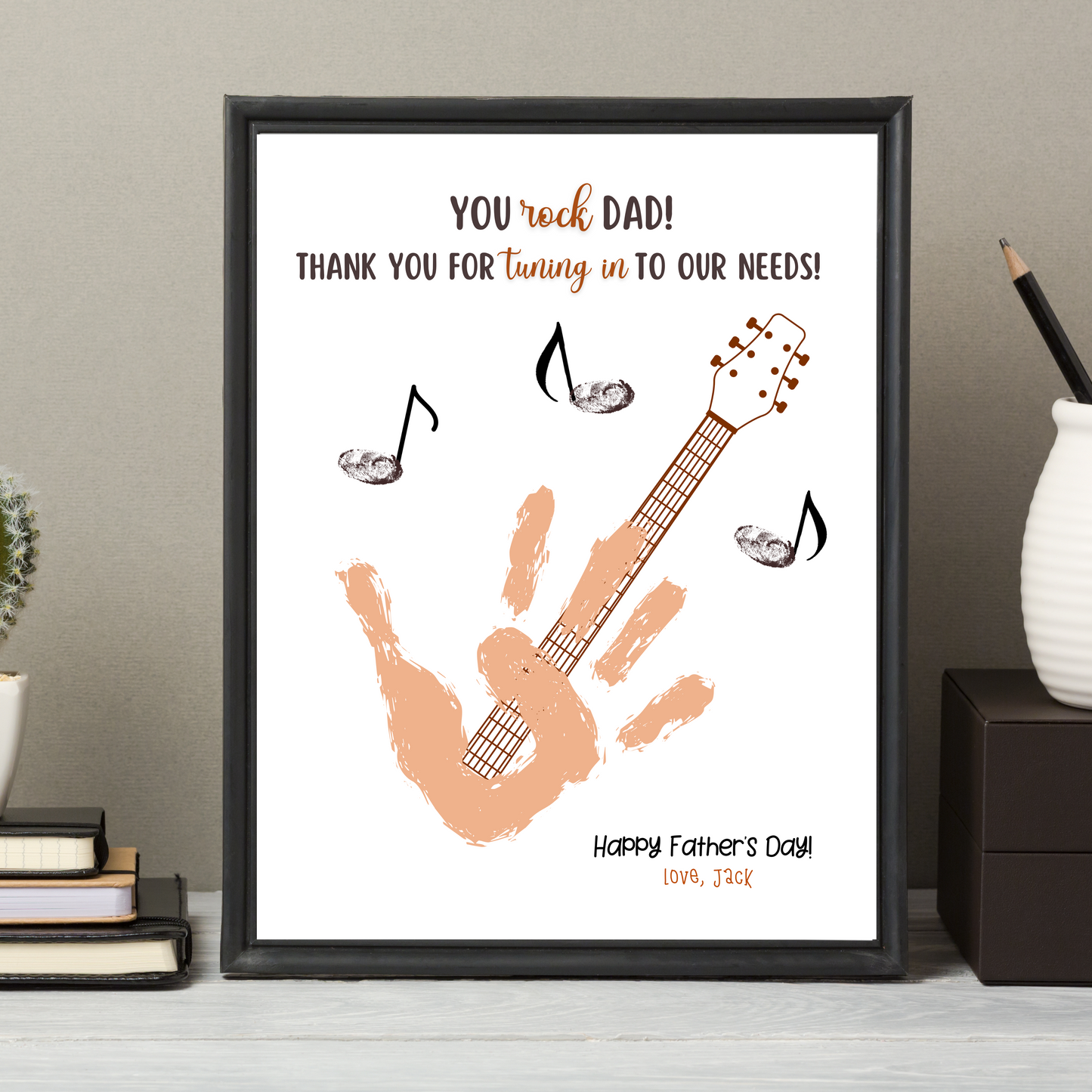 Father's Day Handprint Craft for Kids Printable DIY Dad Card Art Activity Personalized Birthday Gift from Baby Toddler Preschool Daycare