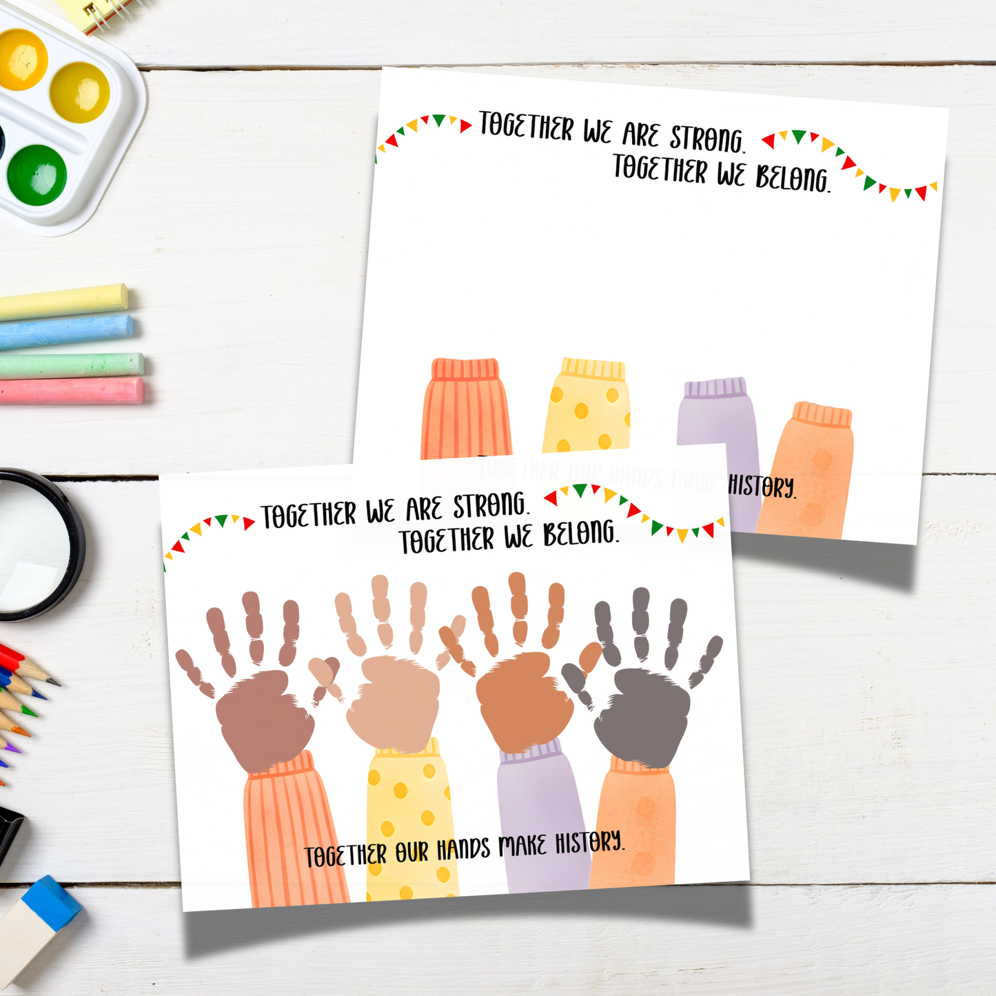 Diversity Handprint Craft for Kids BHM Juneteenth Activity