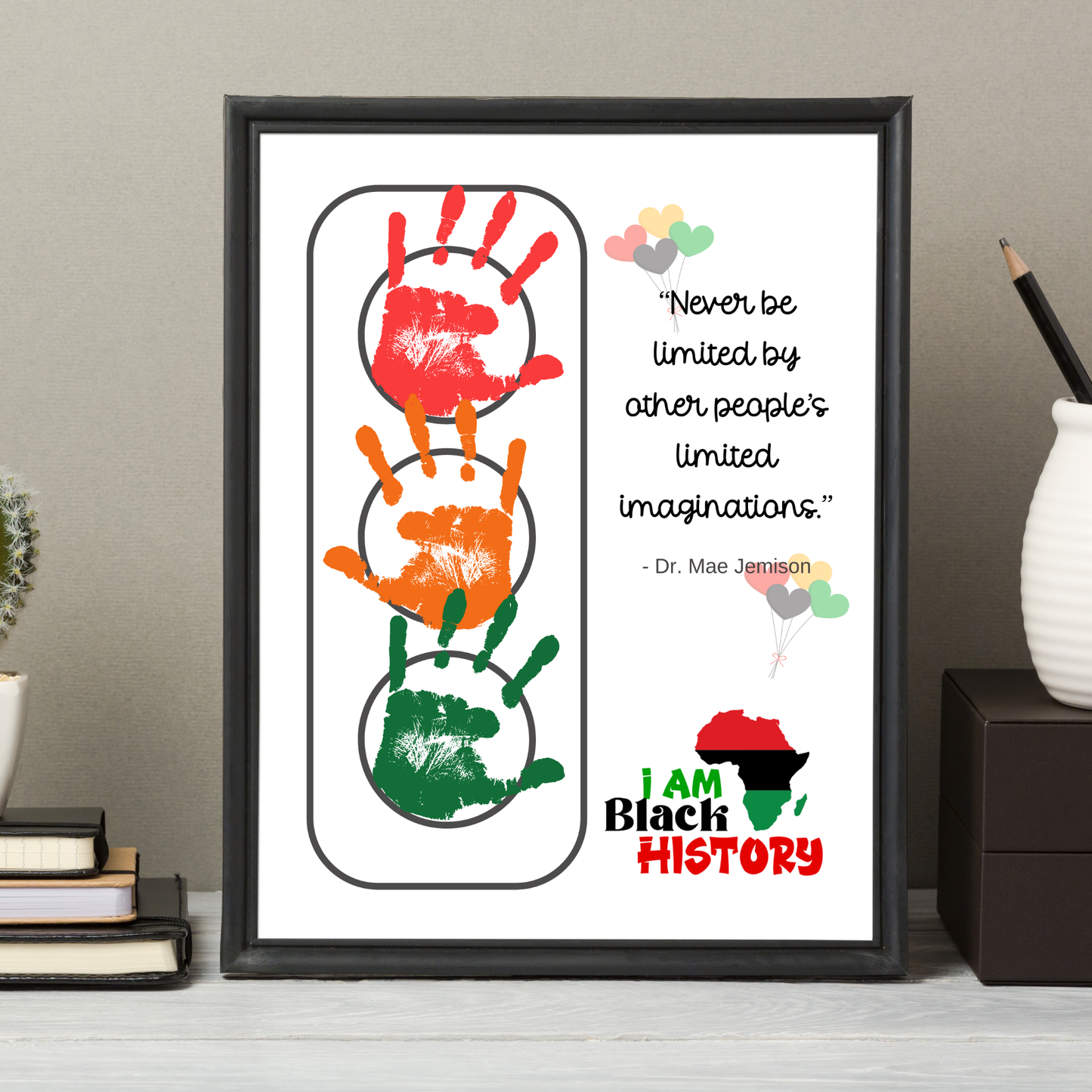 Black History Month Handprint Craft Bundle for Kids