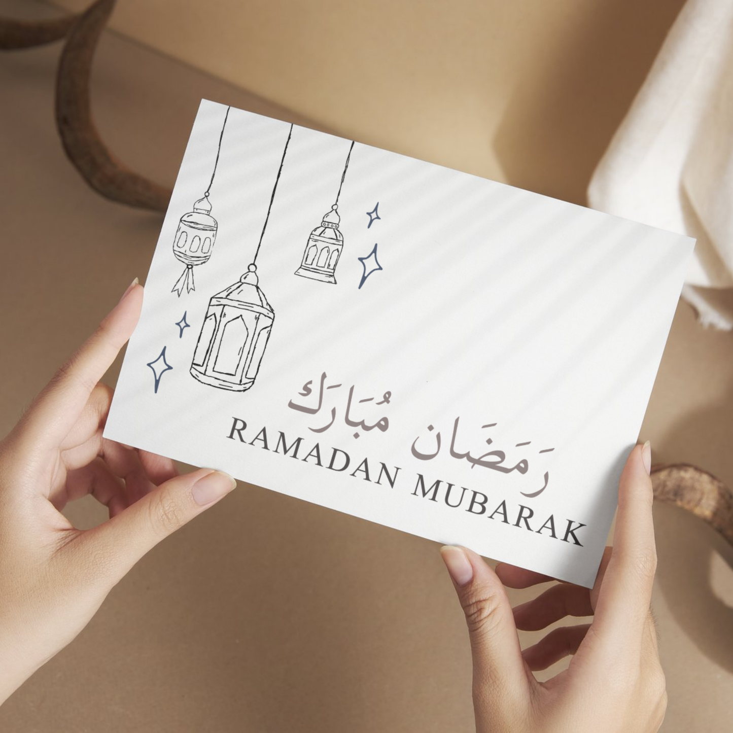 Modern Ramadan Mubarak Card Printable
