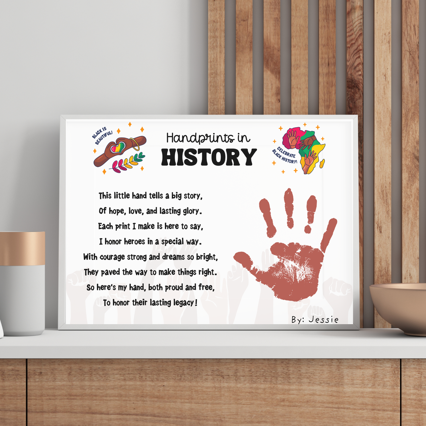 Black History Month Handprint Craft Bundle for Kids