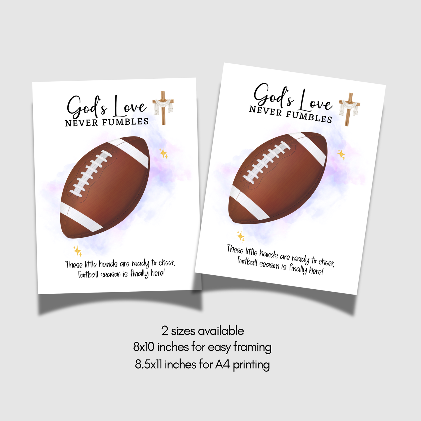 Christian Football Handprint Craft Printable for Kids