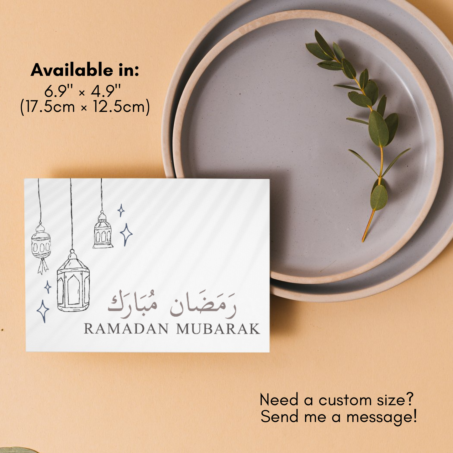 Modern Ramadan Mubarak Card Printable