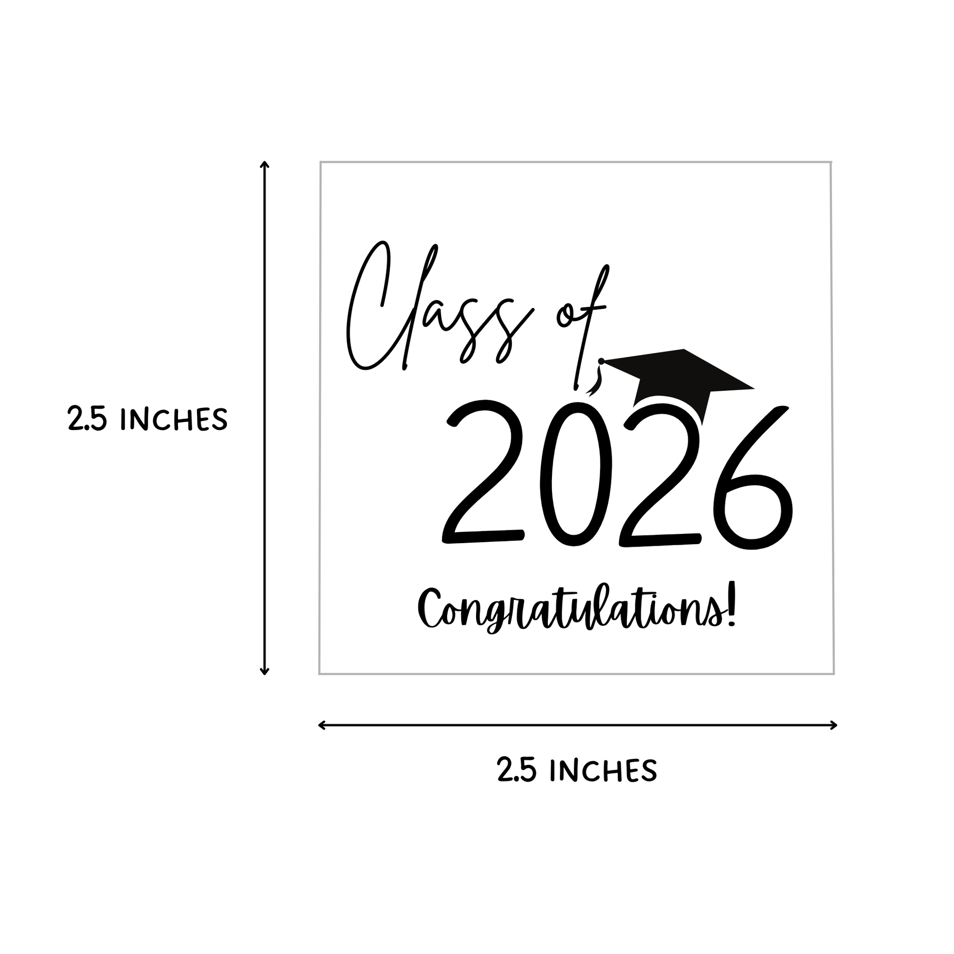 Class of 2026 Graduation Square Gift Tag Printable Scribbled LLC Class of 2026 Graduation Square Gift Tag Printable Scribbled LLC