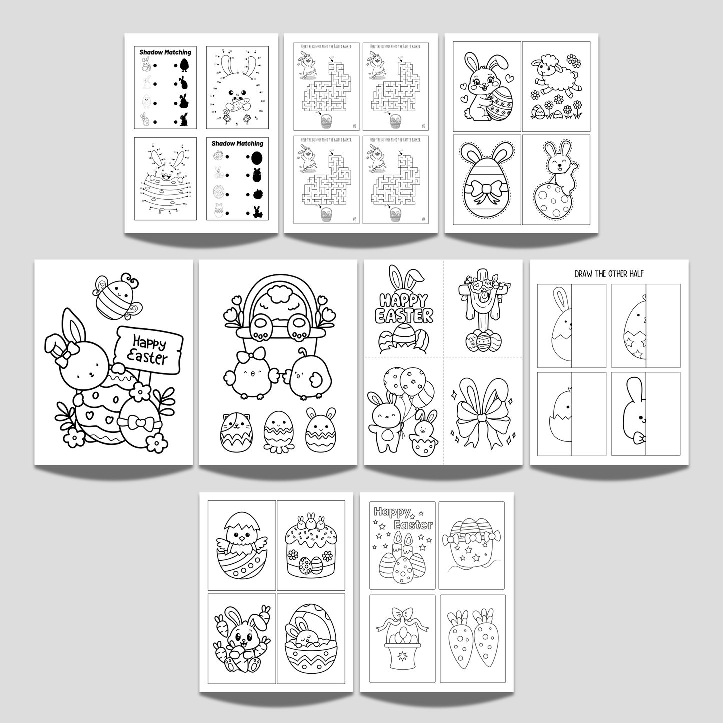Easter Games Bundle 25 Printables for Kids & Adults