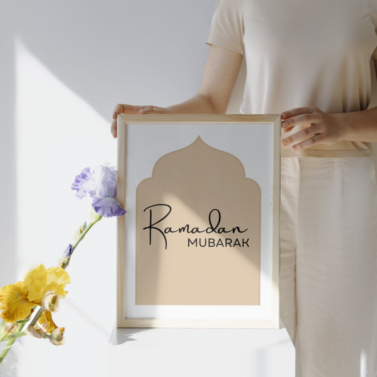 Minimalist Ramadan Mubarak Wall Art Printable