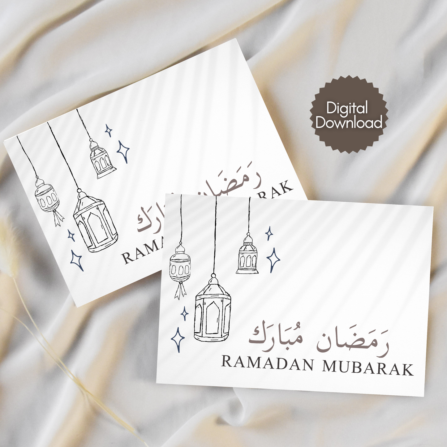 Modern Ramadan Mubarak Card Printable