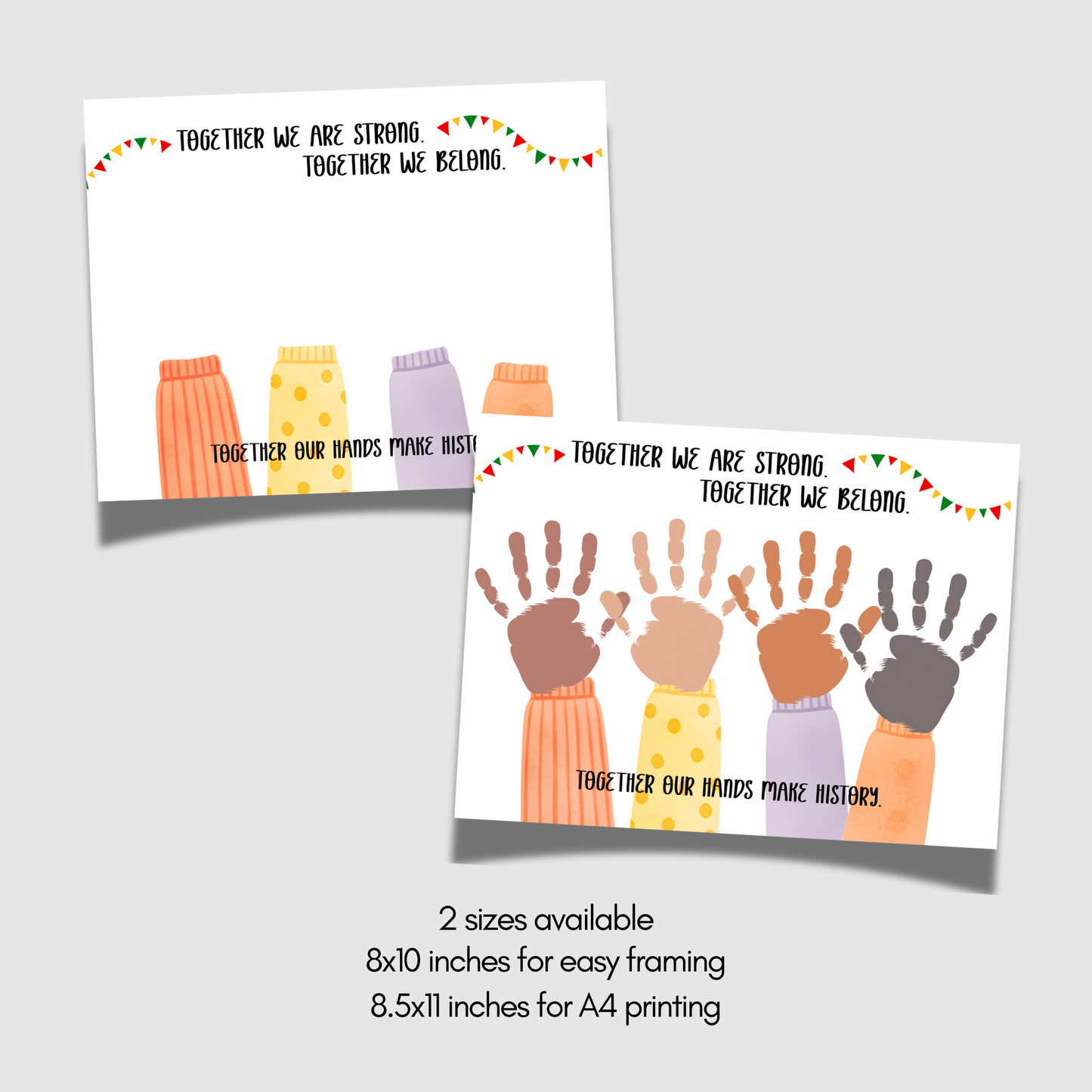 Black History Month Handprint Craft Bundle for Kids