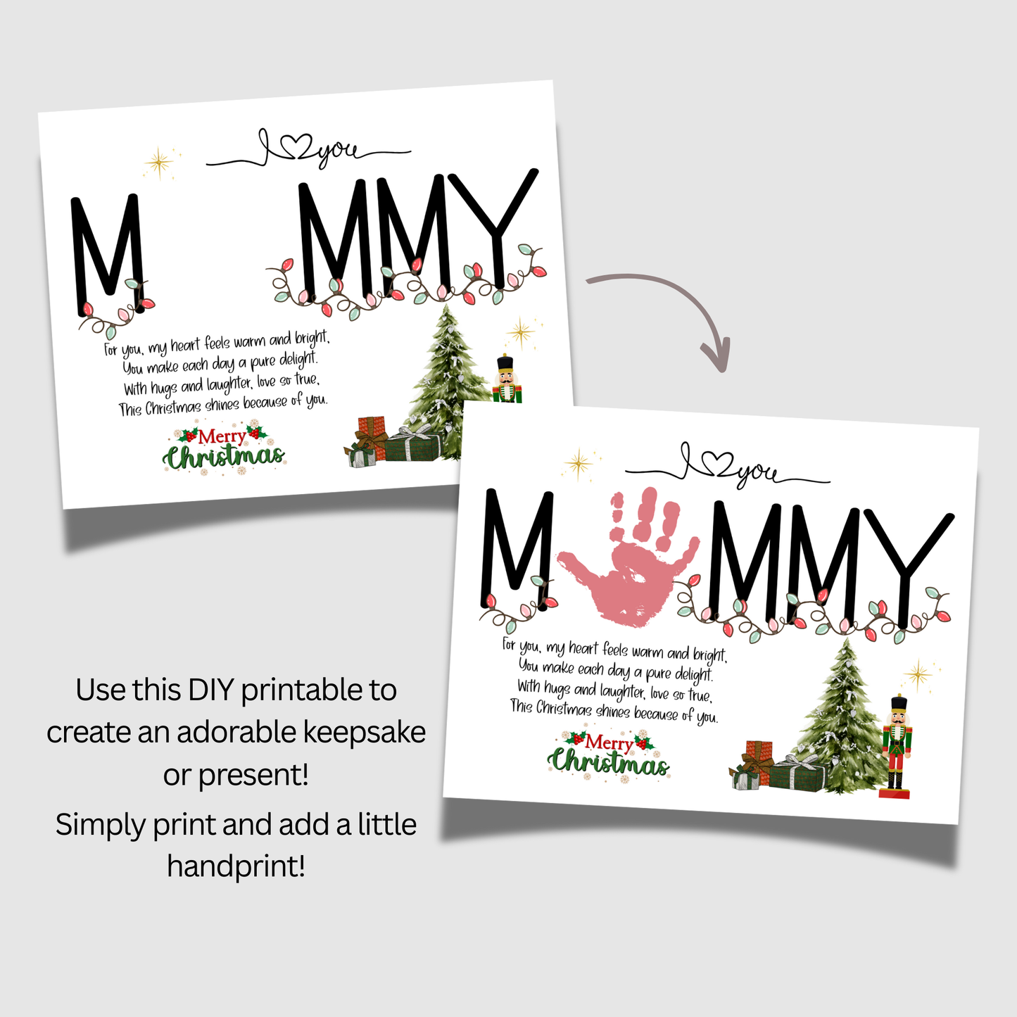 Christmas Handprint Poem Printable Mommy Craft