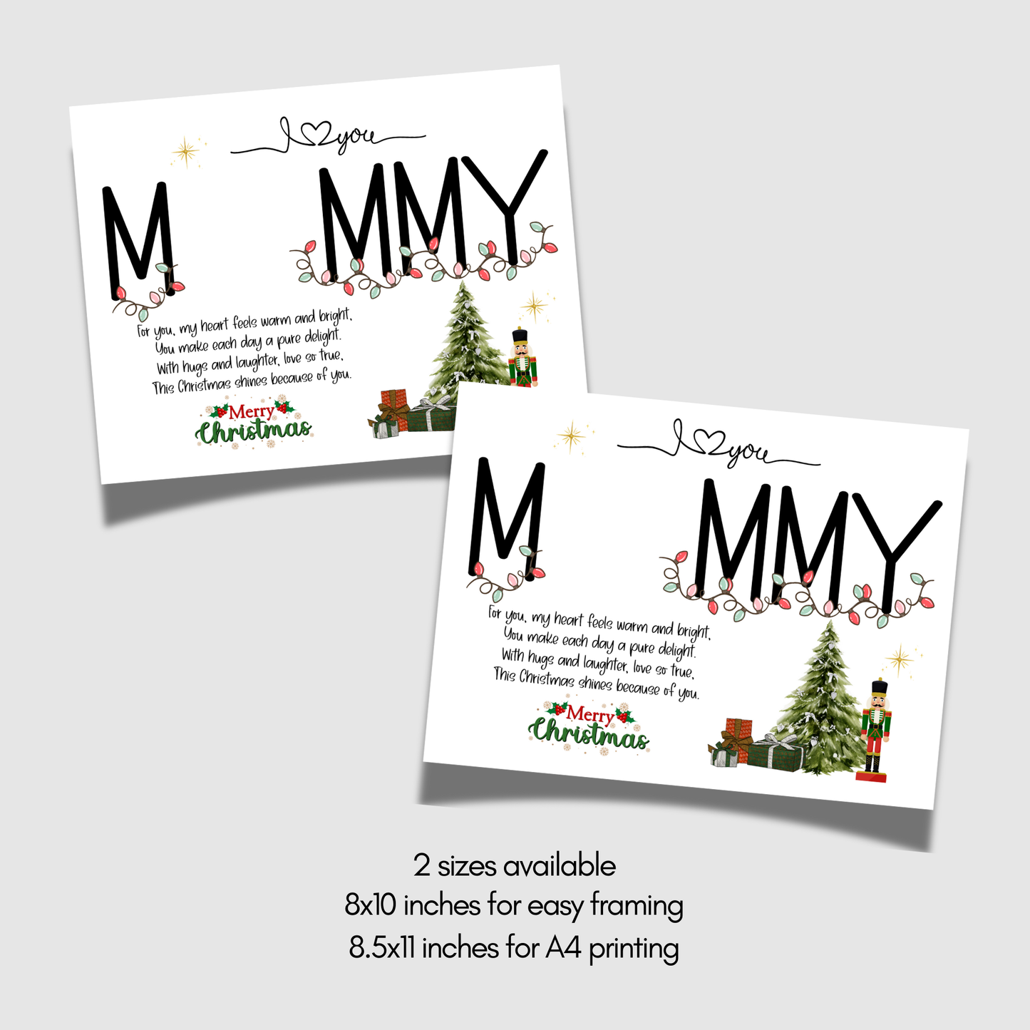 Christmas Handprint Poem Printable Mommy Craft