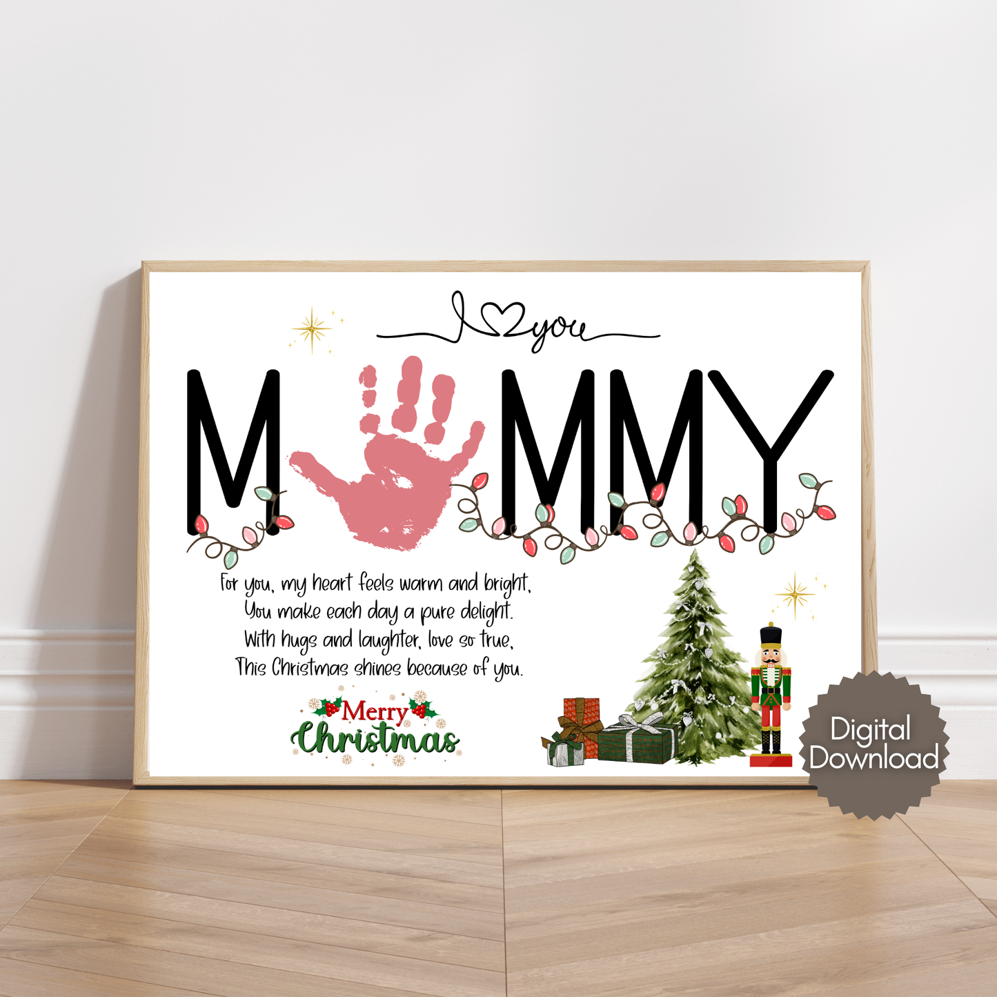 Christmas Handprint Poem Printable Mommy Craft