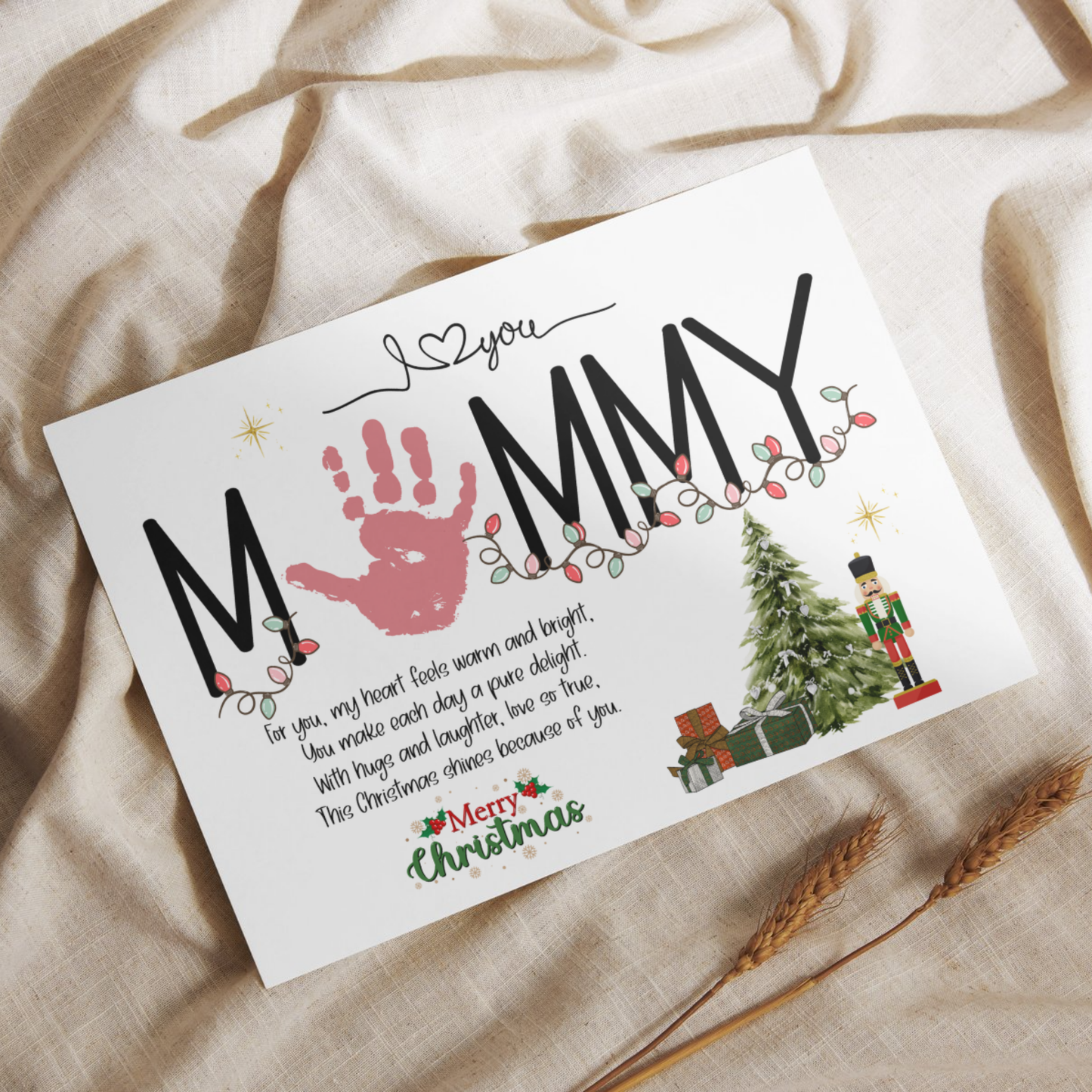 Christmas Handprint Poem Printable Mommy Craft