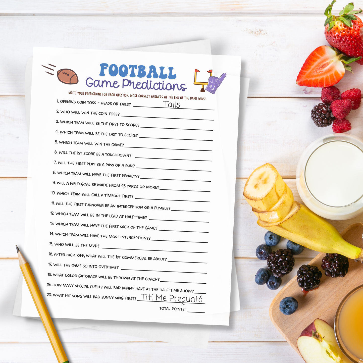 2026 Football Party Games Printable Bundle
