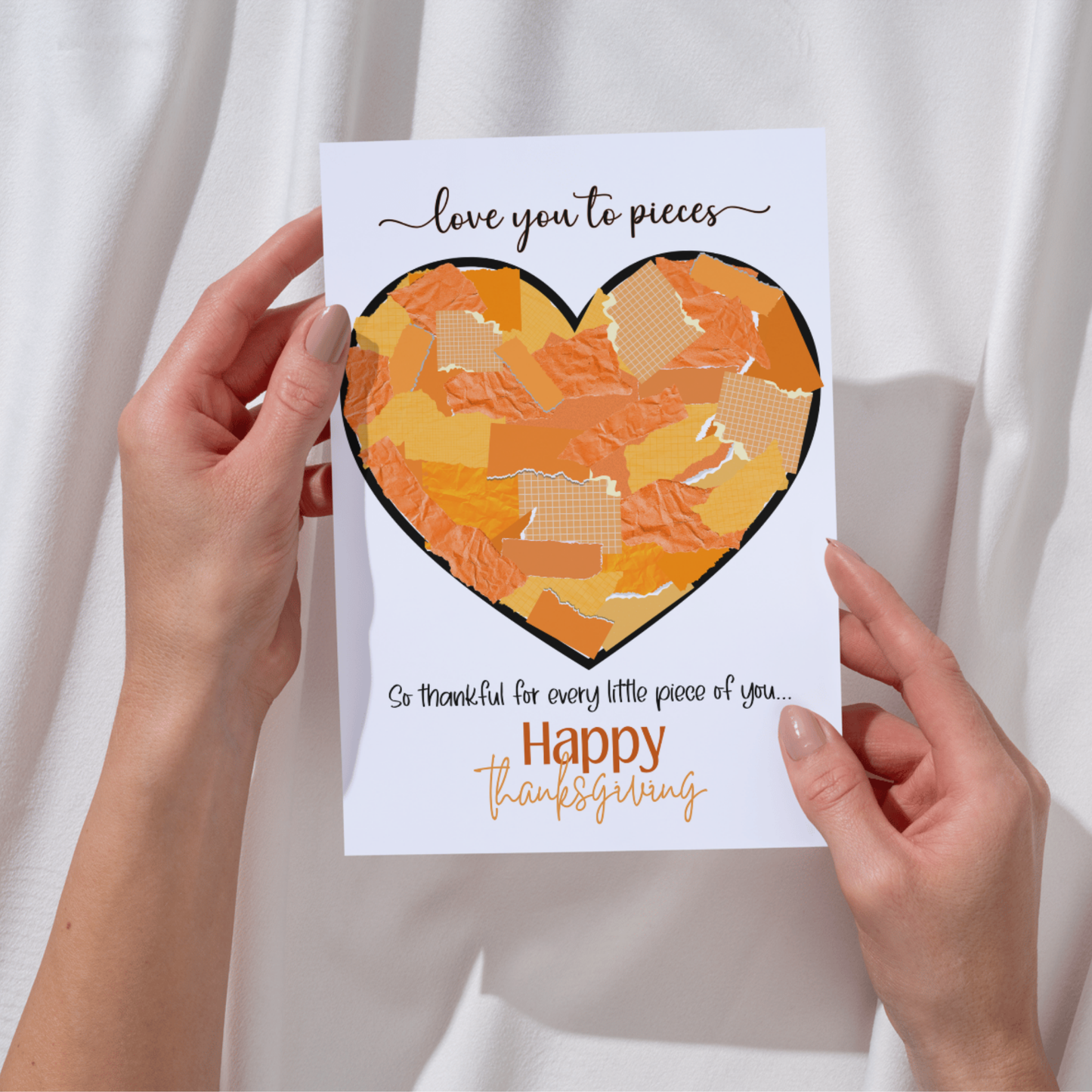 Thanksgiving Torn Paper Craft Printable Kids Fall DIY Art