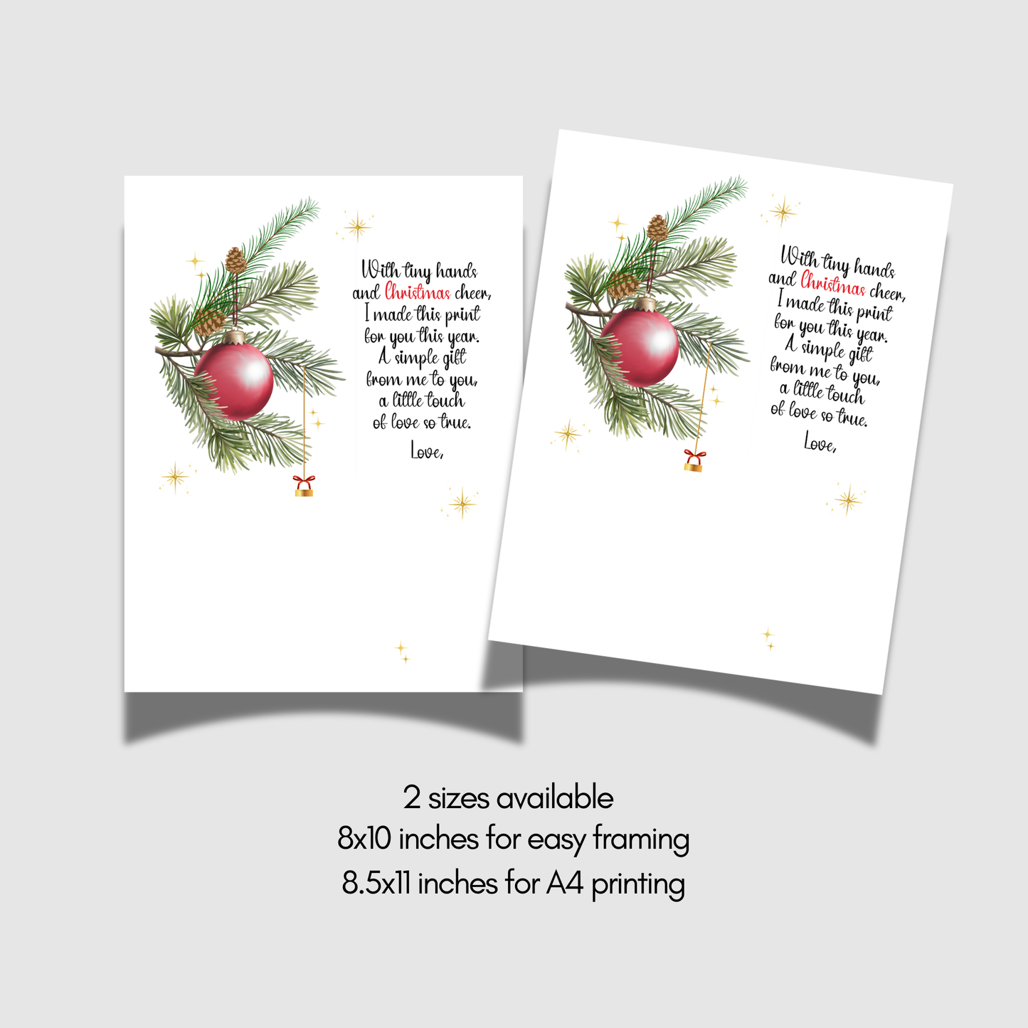 Christmas Ornament Poem Craft Printable for Kids