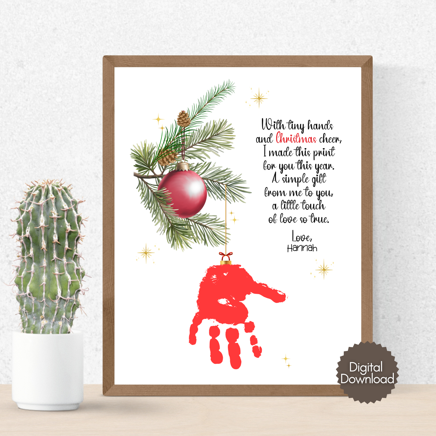 Christmas Ornament Poem Craft Printable for Kids
