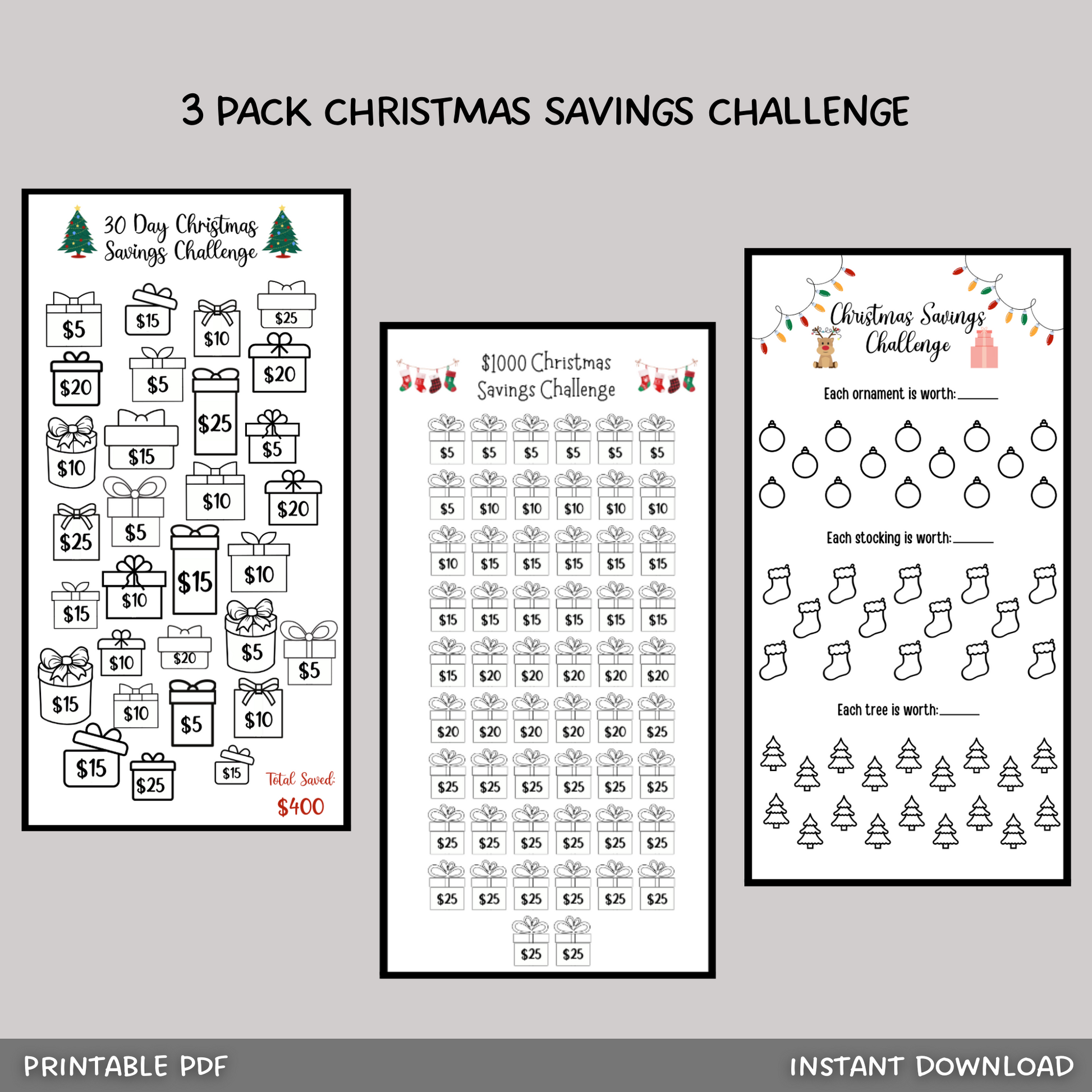christmas-savings-challenge-printable-30-day-xmas-holiday-a6-saving-t-scribbled-llc for 30 Day Savings Challenge Free Printable Christmas Savings Challenge Printable, 30 Day Xmas Holiday A6 Saving T – Scribbled LLC for 30 Day Savings Challenge Free Printable